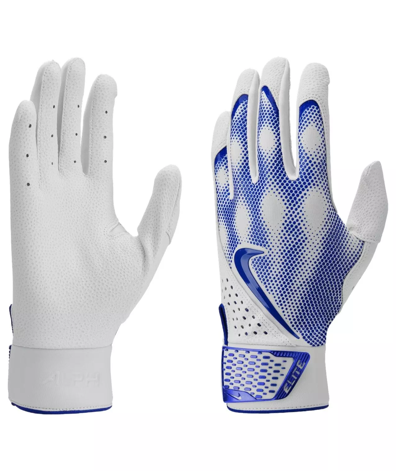 Nike Alpha Elite Batting Gloves - WHITE/ROYAL