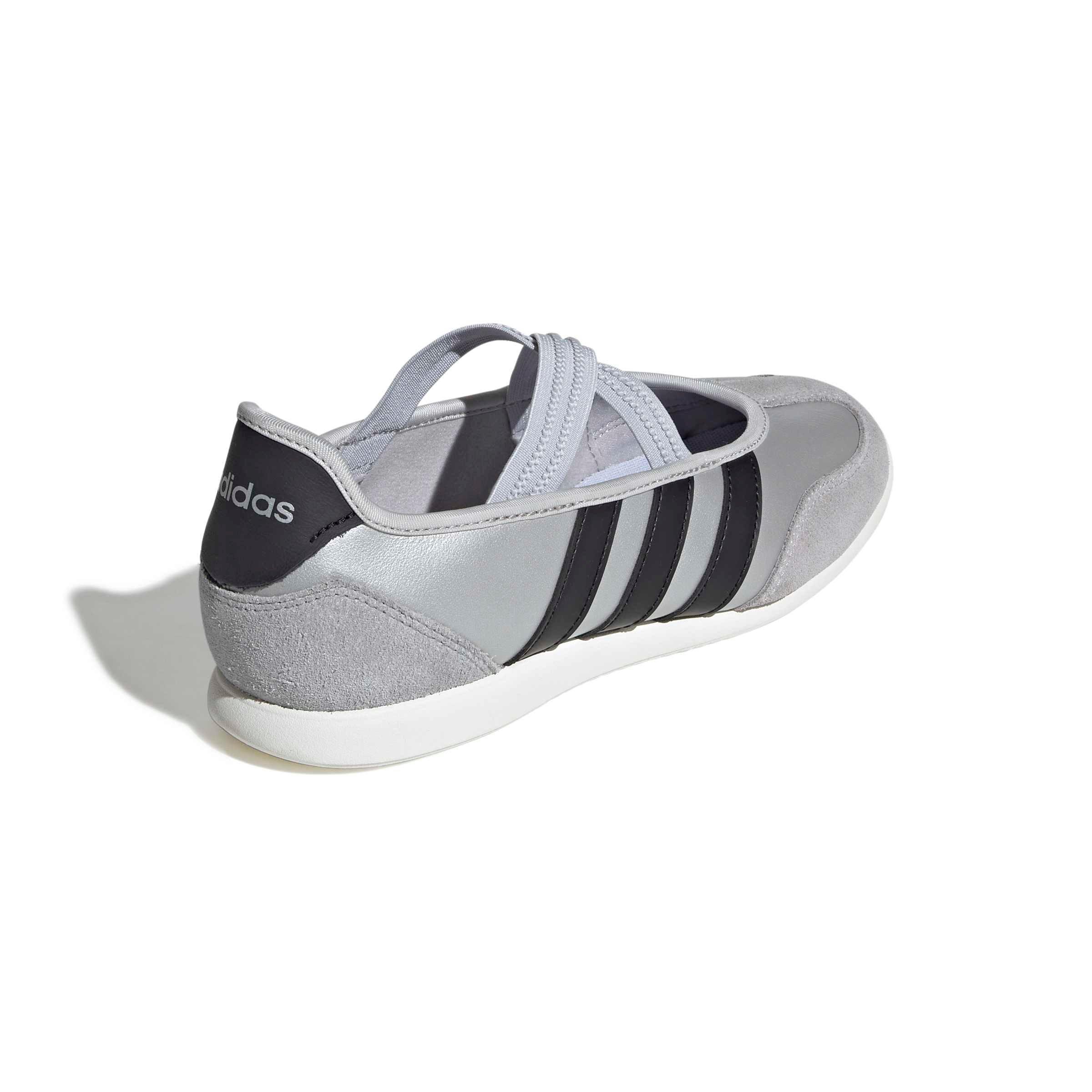 adidas Barreda Mary Jane "Silver Metallic/Core Black/Off White" Women's Shoe - SILVER/BLACK/OFF WHITE Thumbnail View 4