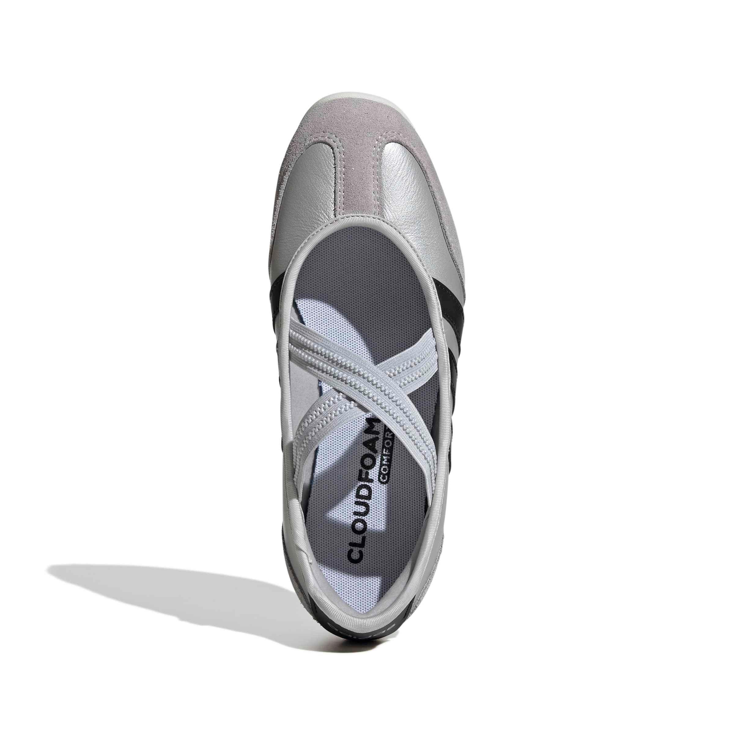 adidas Barreda Mary Jane "Silver Metallic/Core Black/Off White" Women's Shoe - SILVER/BLACK/OFF WHITE Thumbnail View 5