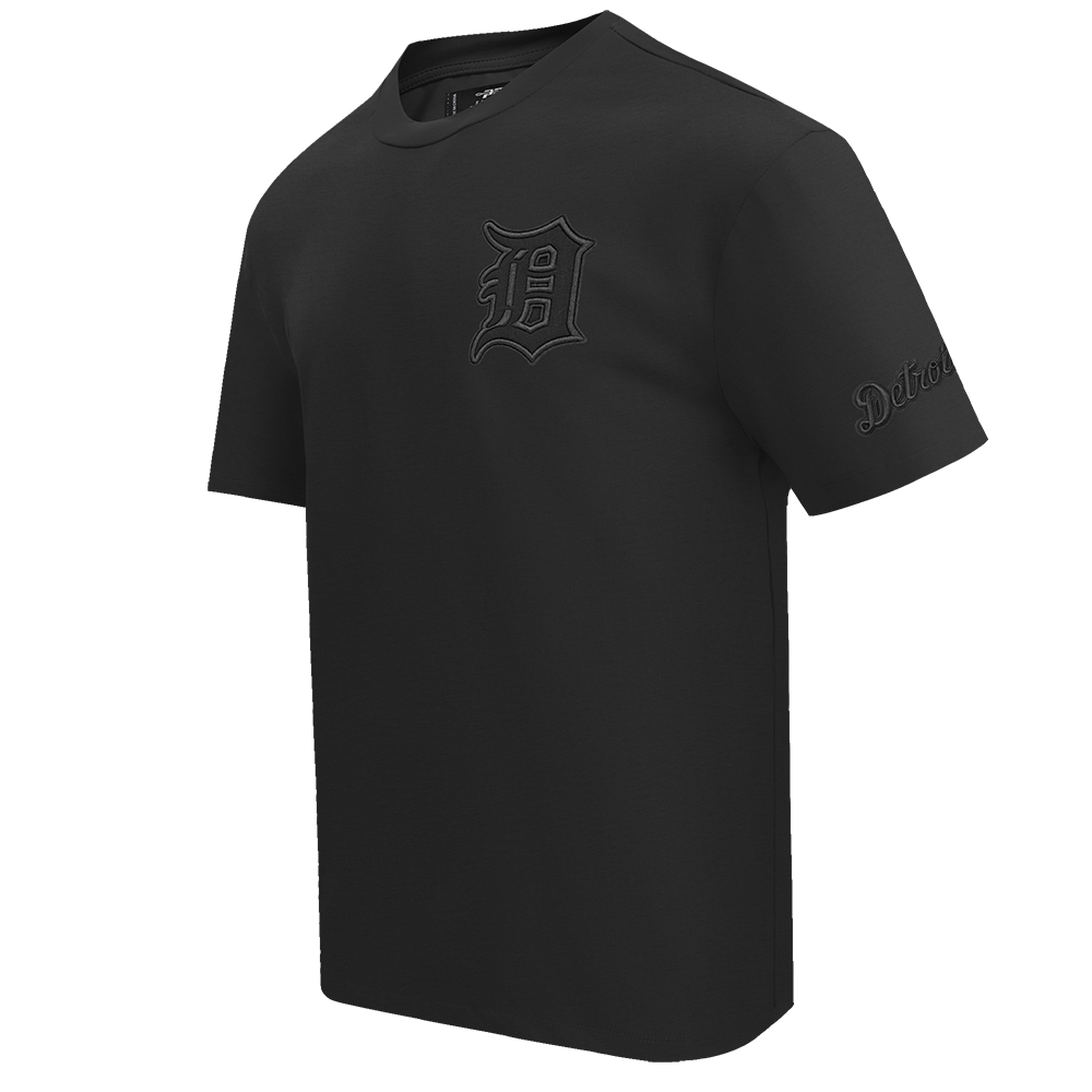 Pro Standard Men's MLB Detroit Tigers Neutral Drop Shoulder Top - Black - BLACK
