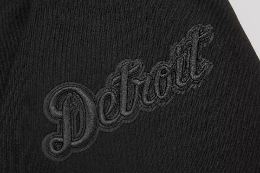 Pro Standard Men's MLB Detroit Tigers Neutral Drop Shoulder Top - Black - BLACK