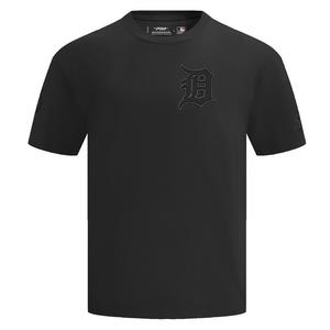 Pro Standard Men's MLB Detroit Tigers Neutral Drop Shoulder Top - Black - BLACK