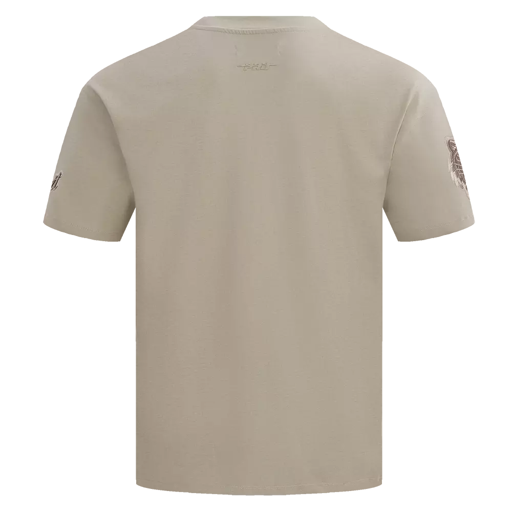 Pro Standard Men's MLB Detroit Tigers Neutral Drop Shoulder Top - Taupe - TAUPE