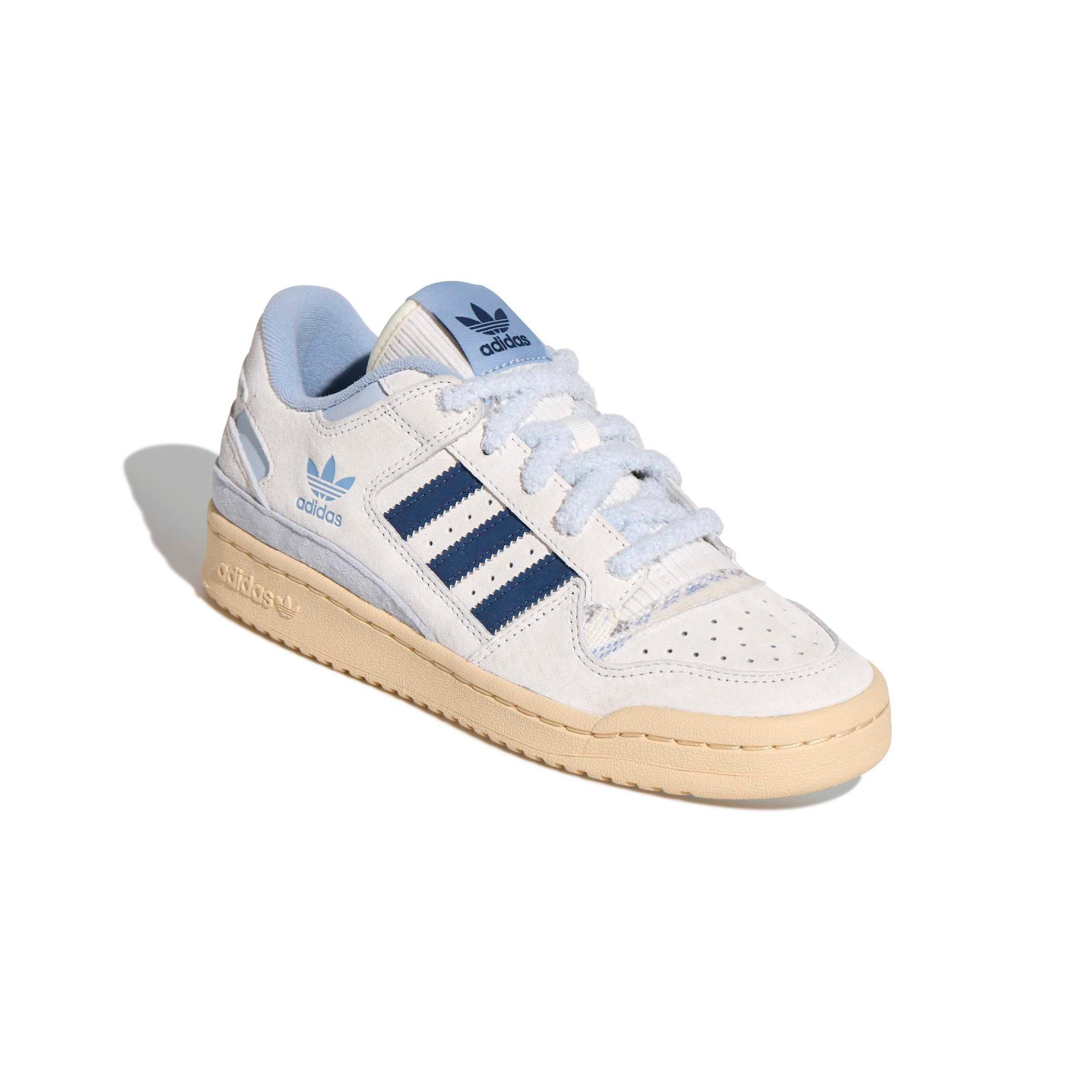 adidas Forum Low "Cloud White/Preloved Ink/Sand Strata" Women's Shoe - WHITE/INK/SAND Thumbnail View 3