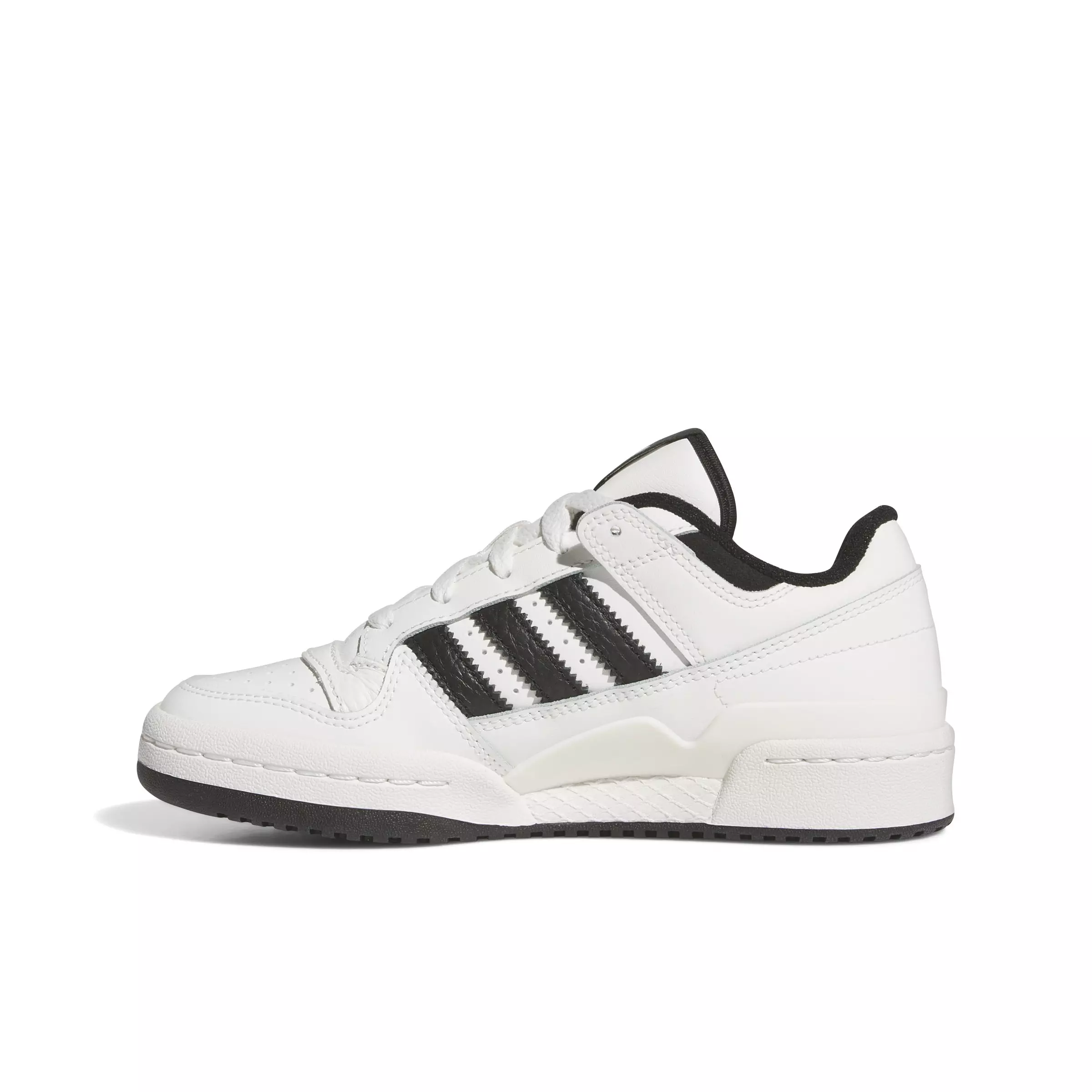 adidas Forum Low Classics "Core White/Core Black/Core White" Grade School Boys' Shoe - WHITE/BLACK/WHITE