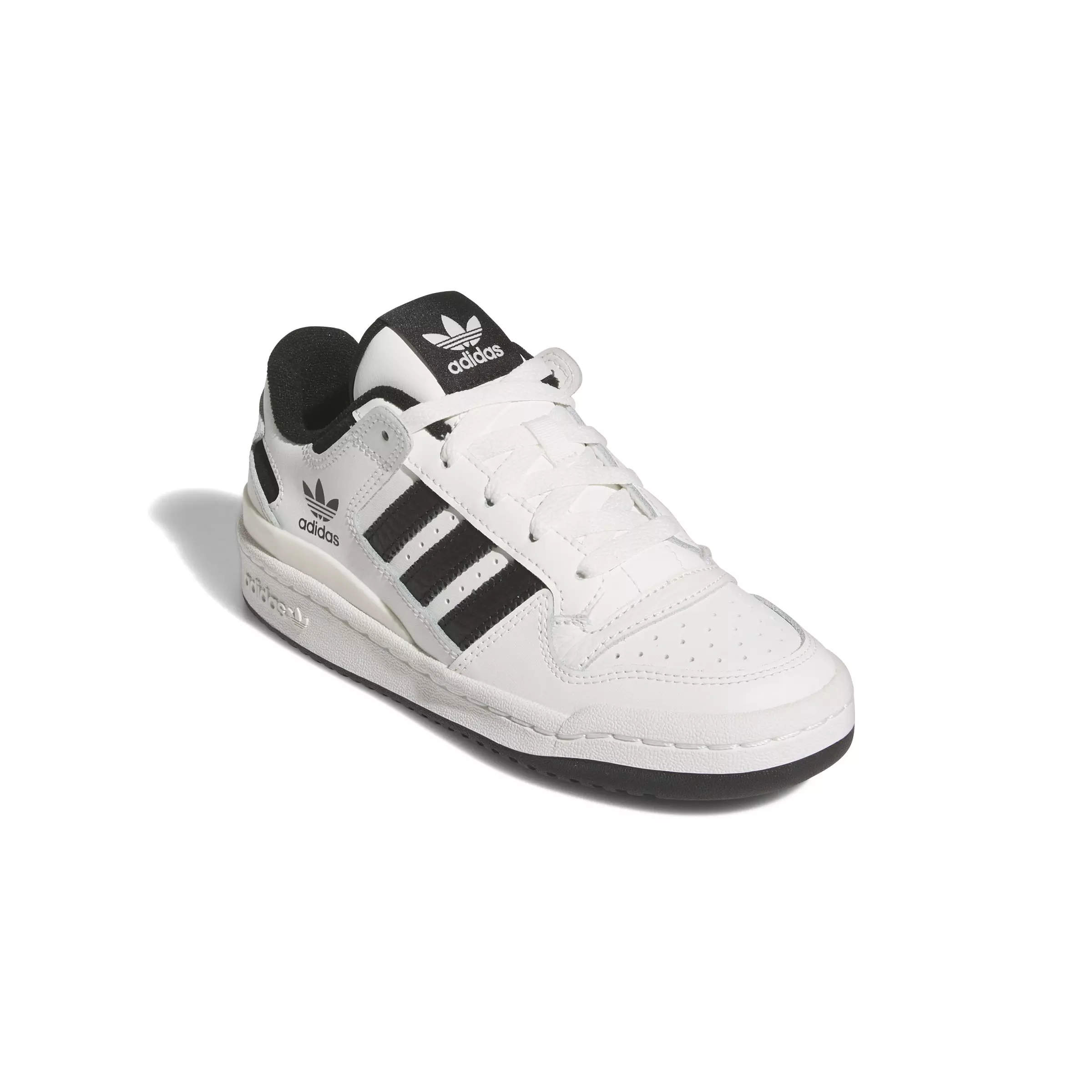 adidas Forum Low Classics "Core White/Core Black/Core White" Grade School Boys' Shoe - WHITE/BLACK/WHITE