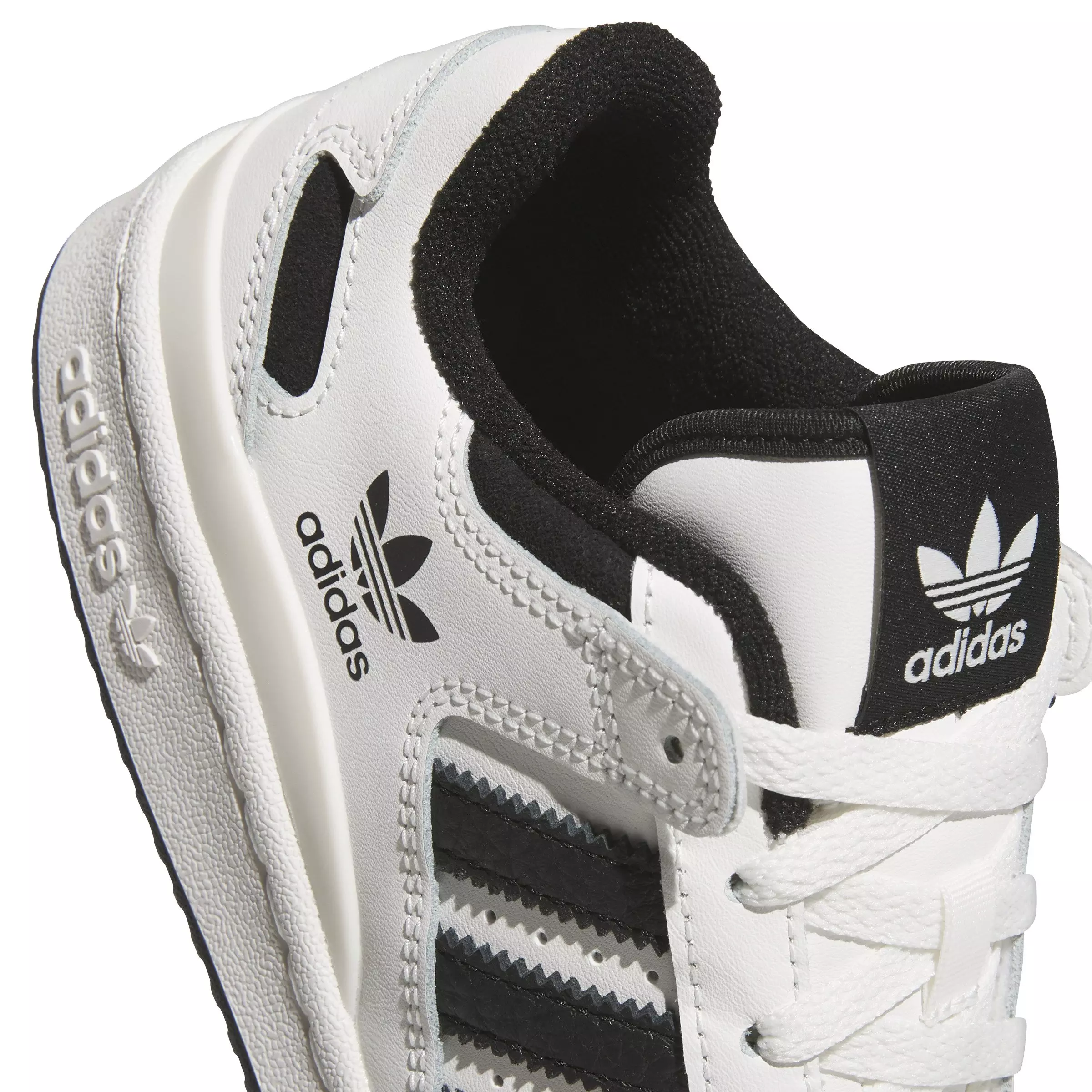 adidas Forum Low Classics "Core White/Core Black/Core White" Grade School Boys' Shoe - WHITE/BLACK/WHITE