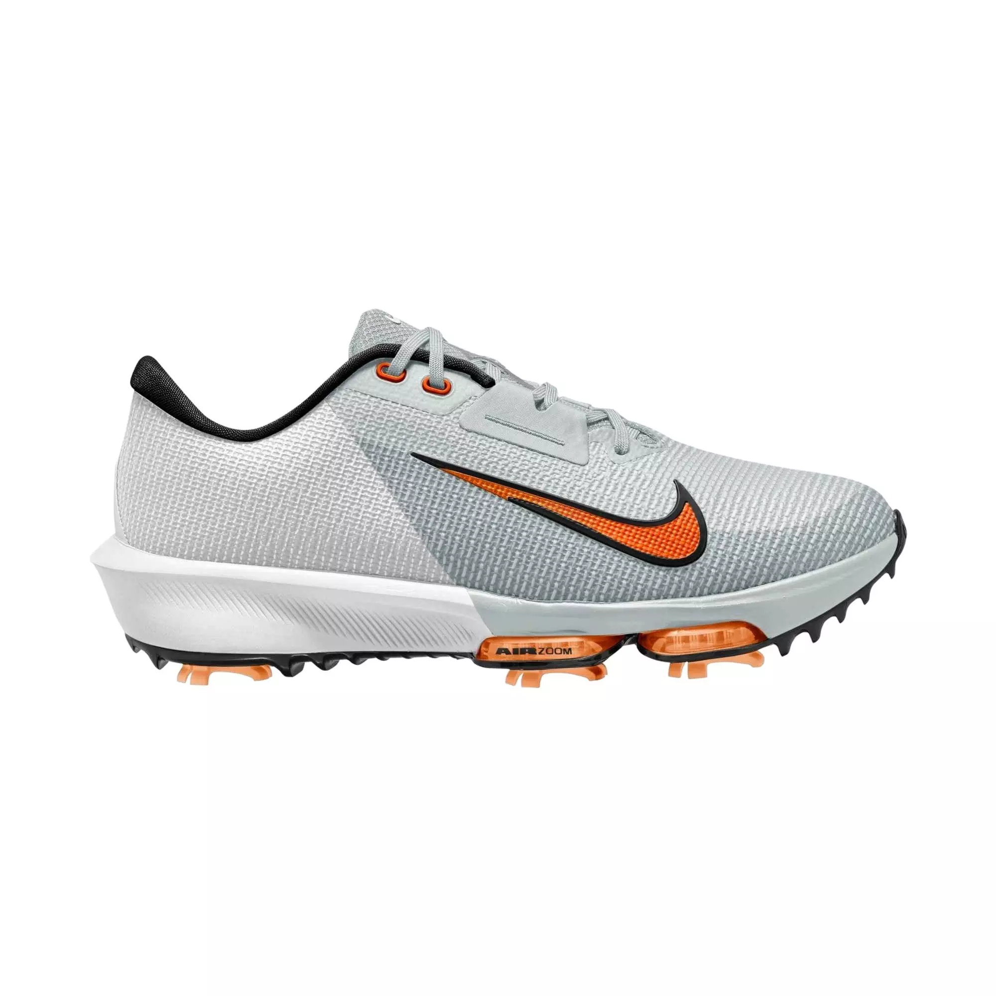 Nike Infinity Tour 2 "Pure Platinum/Safety Orange/White" Men's Wide Golf Shoe - PLATINUM/ORANGE/WHITE