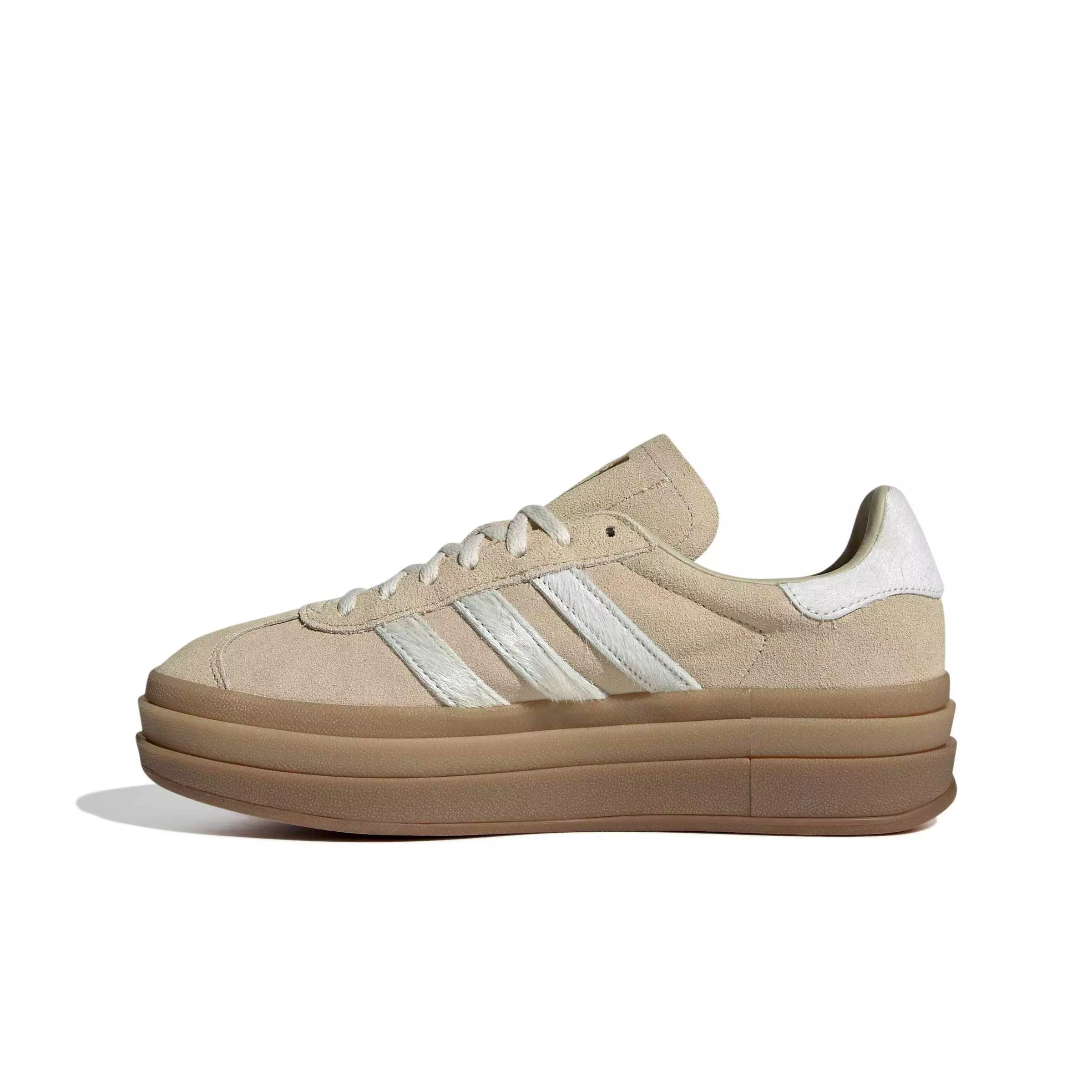 adidas Originals Gazelle Bold "Stone Khaki/Cream White/Gold Metallic" Women's Shoe - STONE/CREAM/GOLD