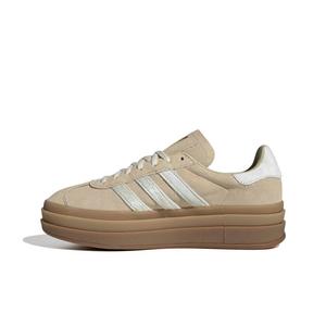 adidas Originals Gazelle Bold "Stone Khaki/Cream White/Gold Metallic" Women's Shoe