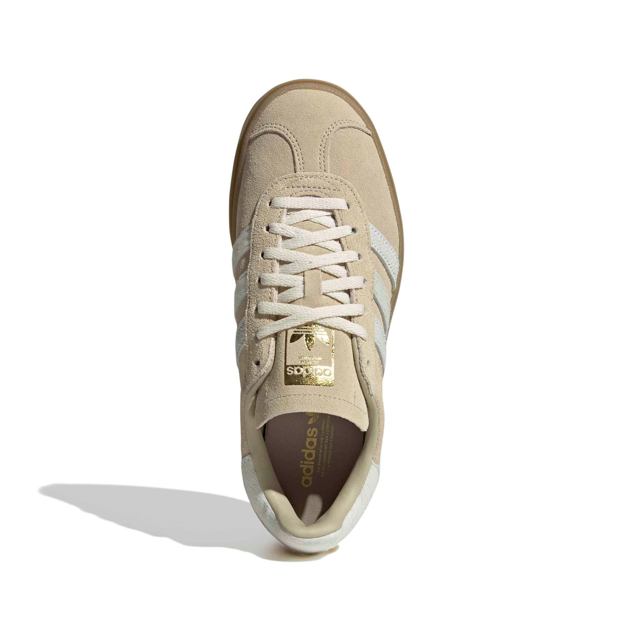 adidas Originals Gazelle Bold "Stone Khaki/Cream White/Gold Metallic" Women's Shoe - STONE/CREAM/GOLD Thumbnail View 5