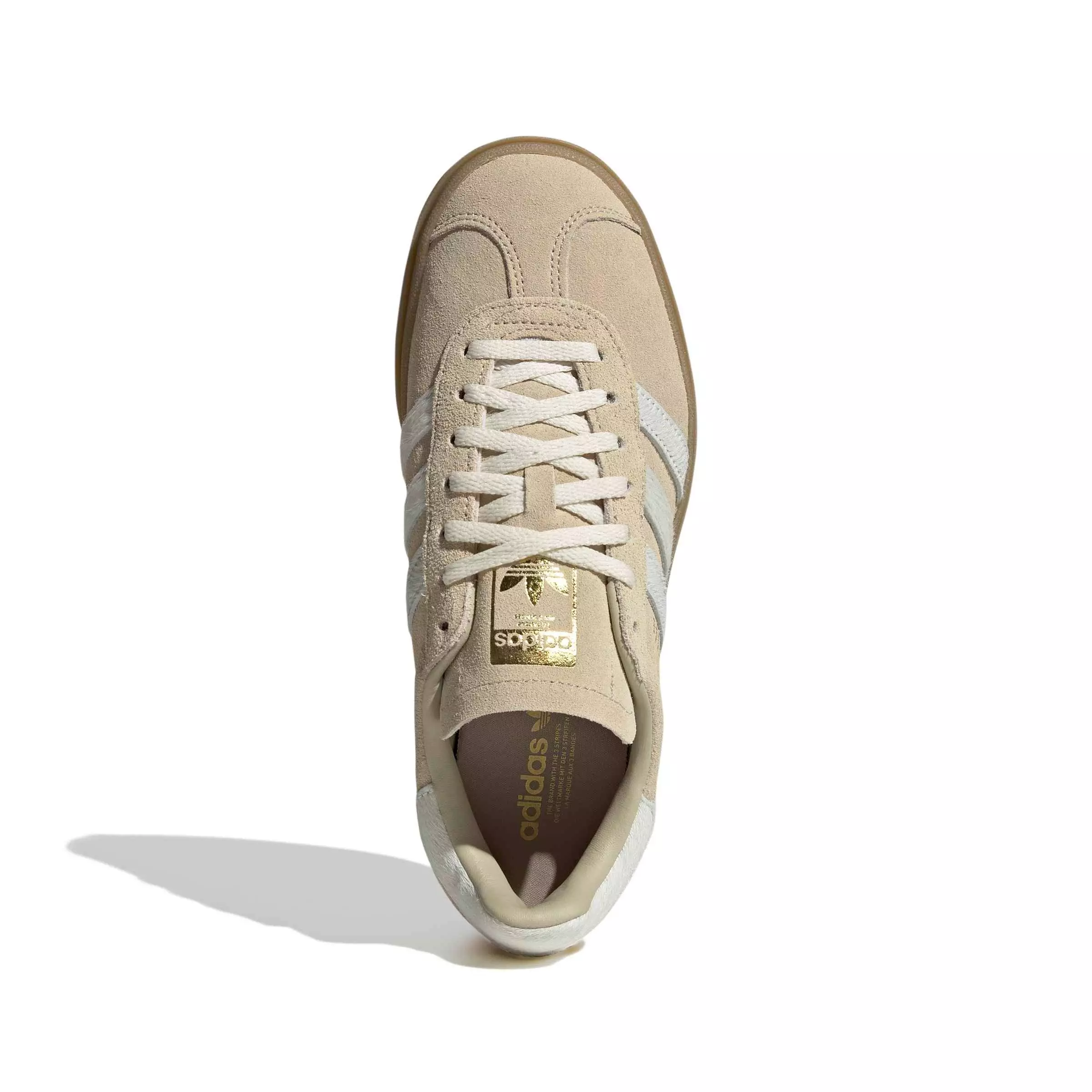 adidas Originals Gazelle Bold "Stone Khaki/Cream White/Gold Metallic" Women's Shoe - STONE/CREAM/GOLD