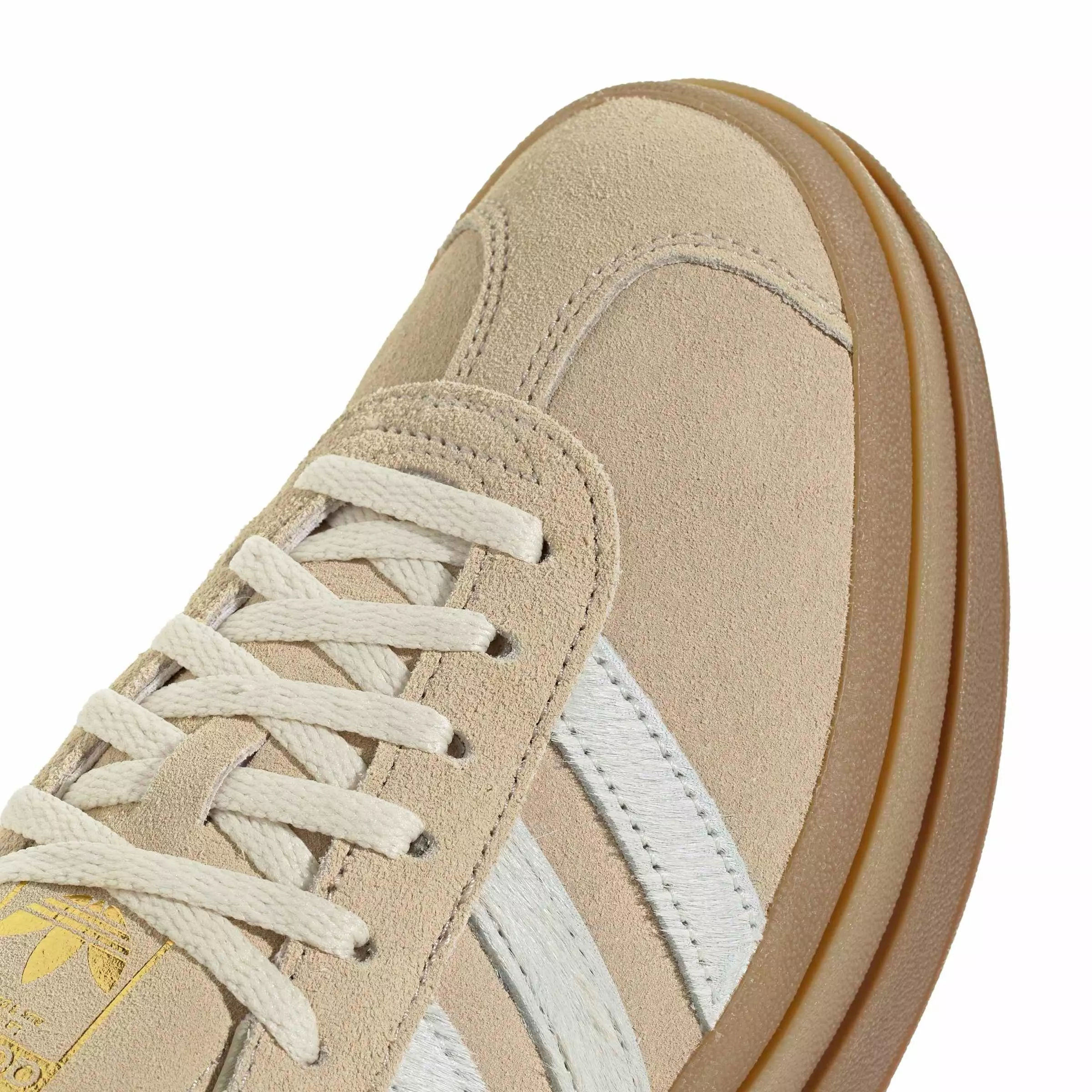 adidas Originals Gazelle Bold "Stone Khaki/Cream White/Gold Metallic" Women's Shoe - STONE/CREAM/GOLD