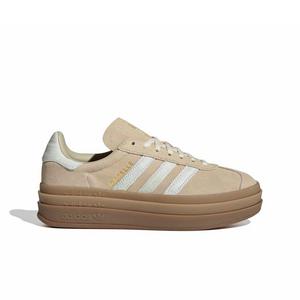 adidas Originals Gazelle Bold "Stone Khaki/Cream White/Gold Metallic" Women's Shoe