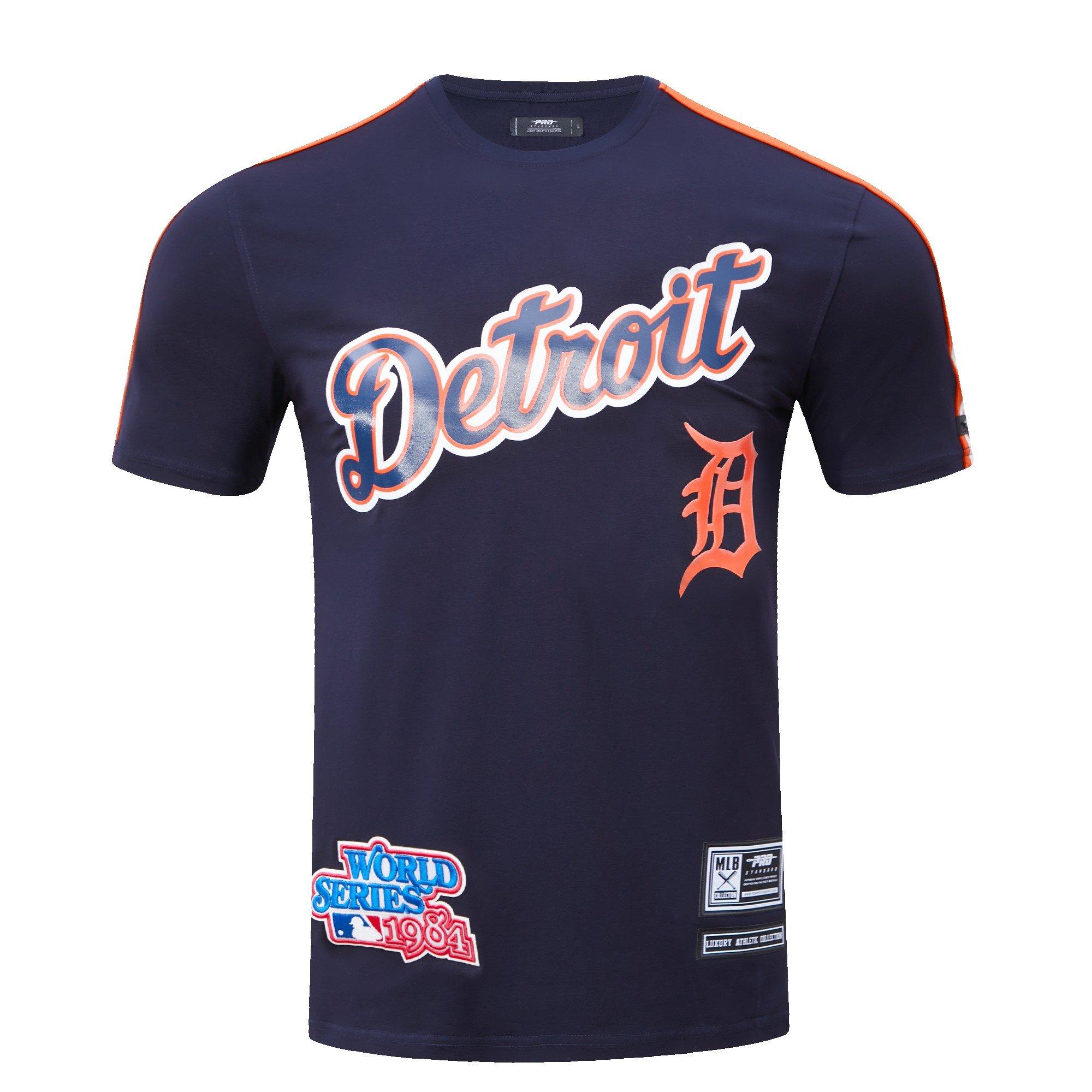 Pro Standard Men's Detroit Tigers Logo Pro Taping Top - Navy/Orange - NAVY/ORANGE