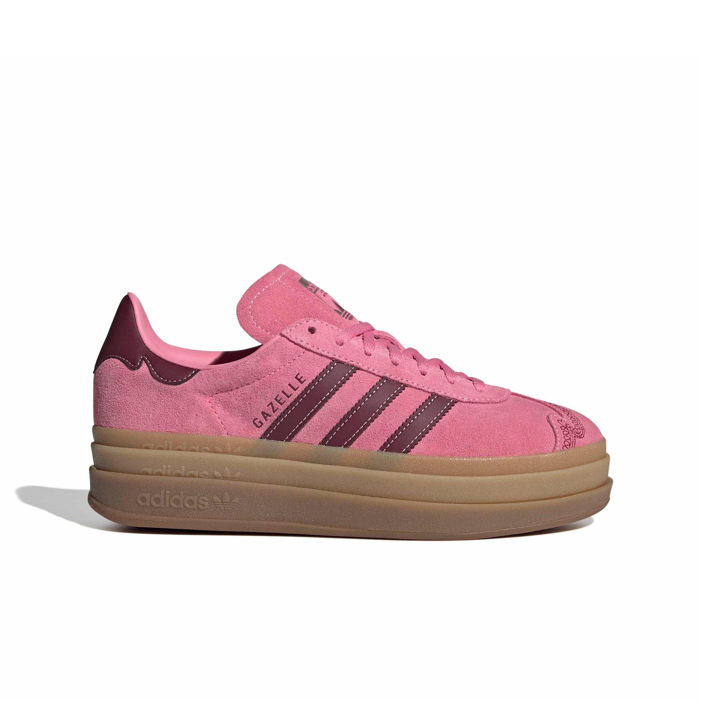 adidas Originals Gazelle Bold "Shadow Red/Pink Spark/Shadow Red" Women's Shoe - RED/PINK/RED Thumbnail View 1