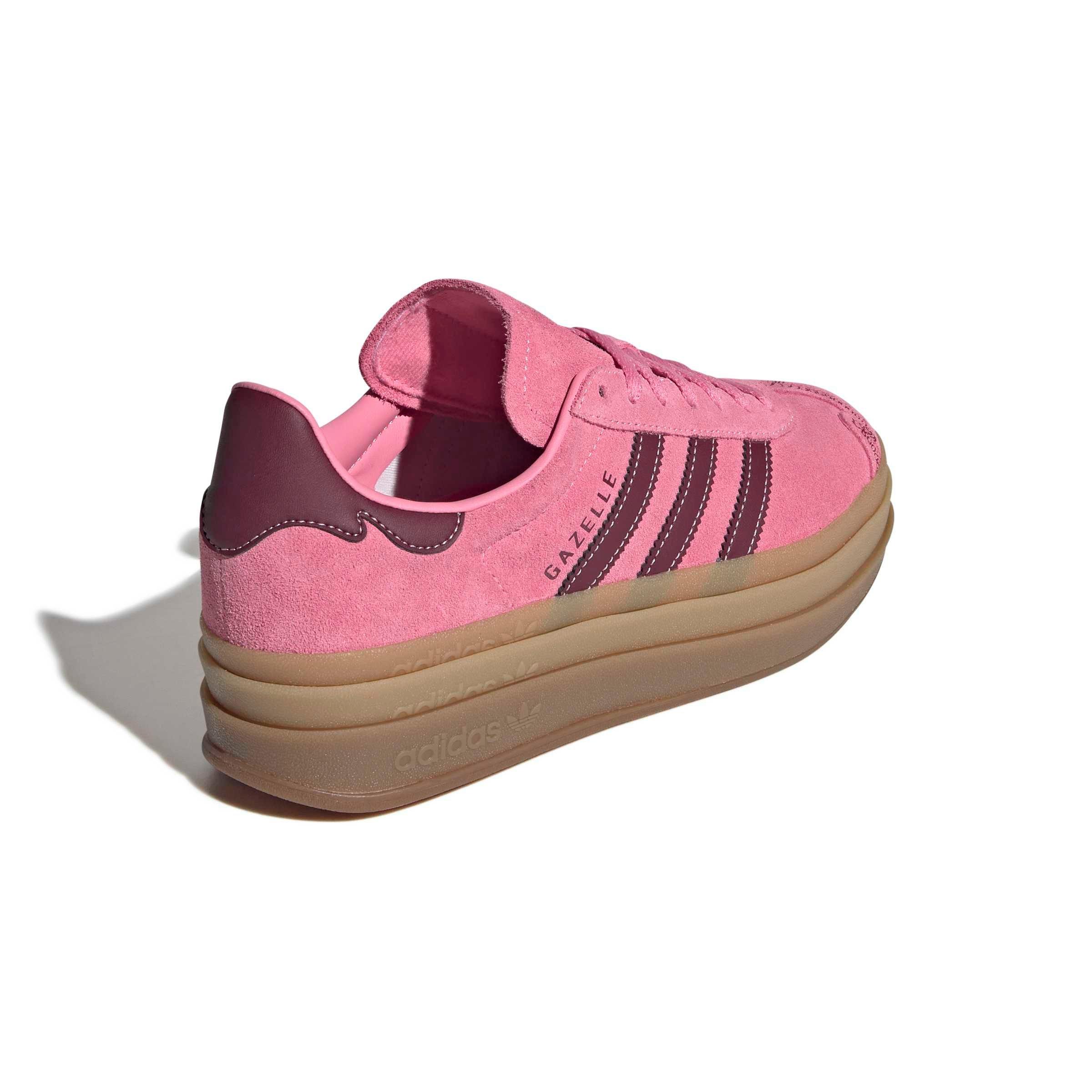 adidas Originals Gazelle Bold "Shadow Red/Pink Spark/Shadow Red" Women's Shoe - RED/PINK/RED Thumbnail View 4