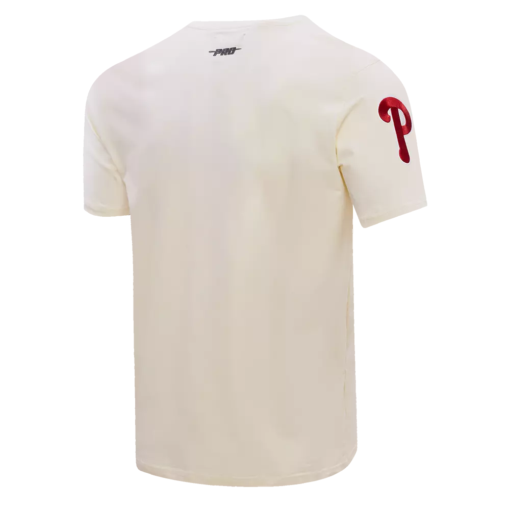 Pro Standard Men's MLB Philadelphia Phillies Script Tail Tops - Eggshell - EGGSHELL