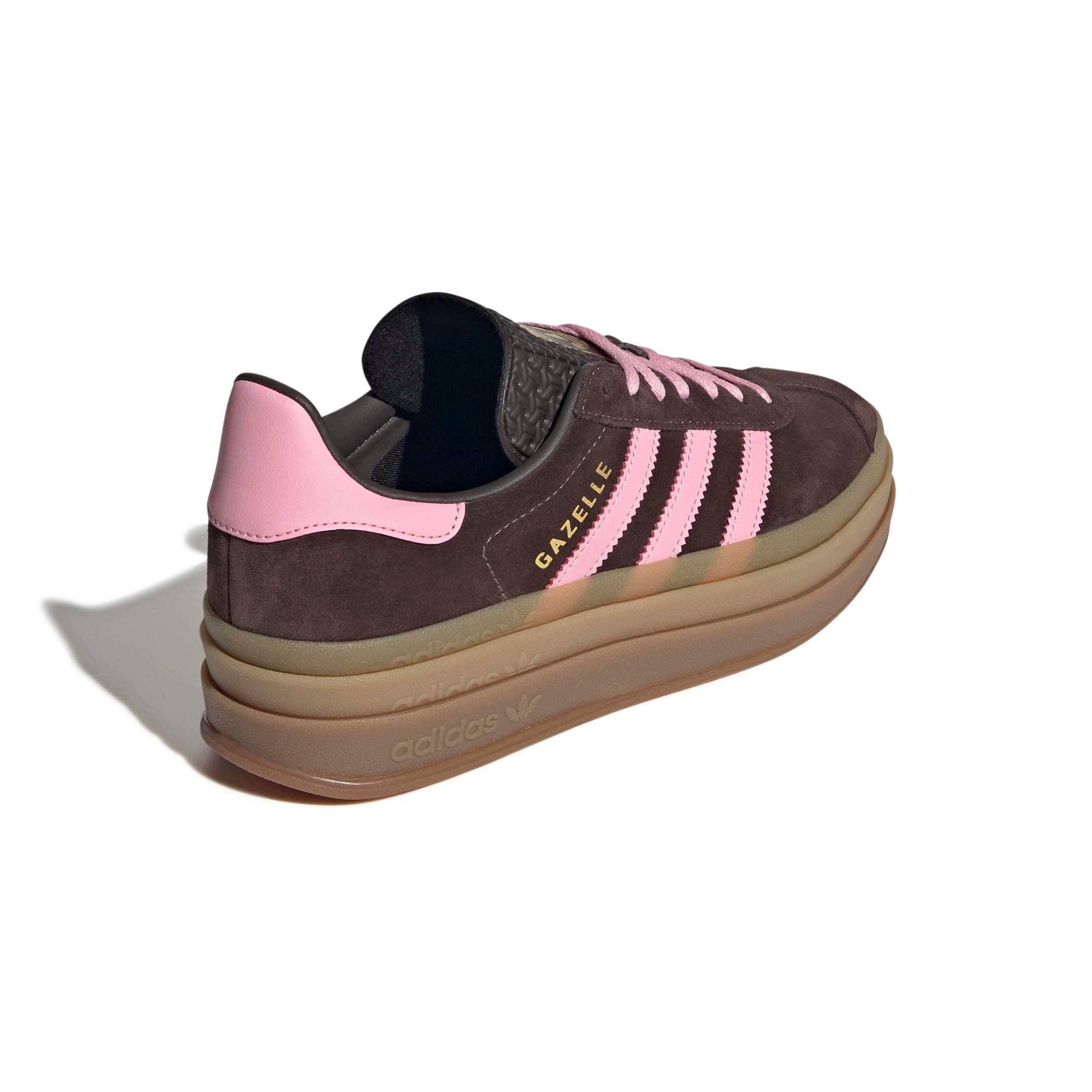 adidas Originals Gazelle Bold "Aurora Coffee/Light Pink/Gold Metallic" Women's Shoe - COFFEE/LT PINK/GOLD Thumbnail View 4