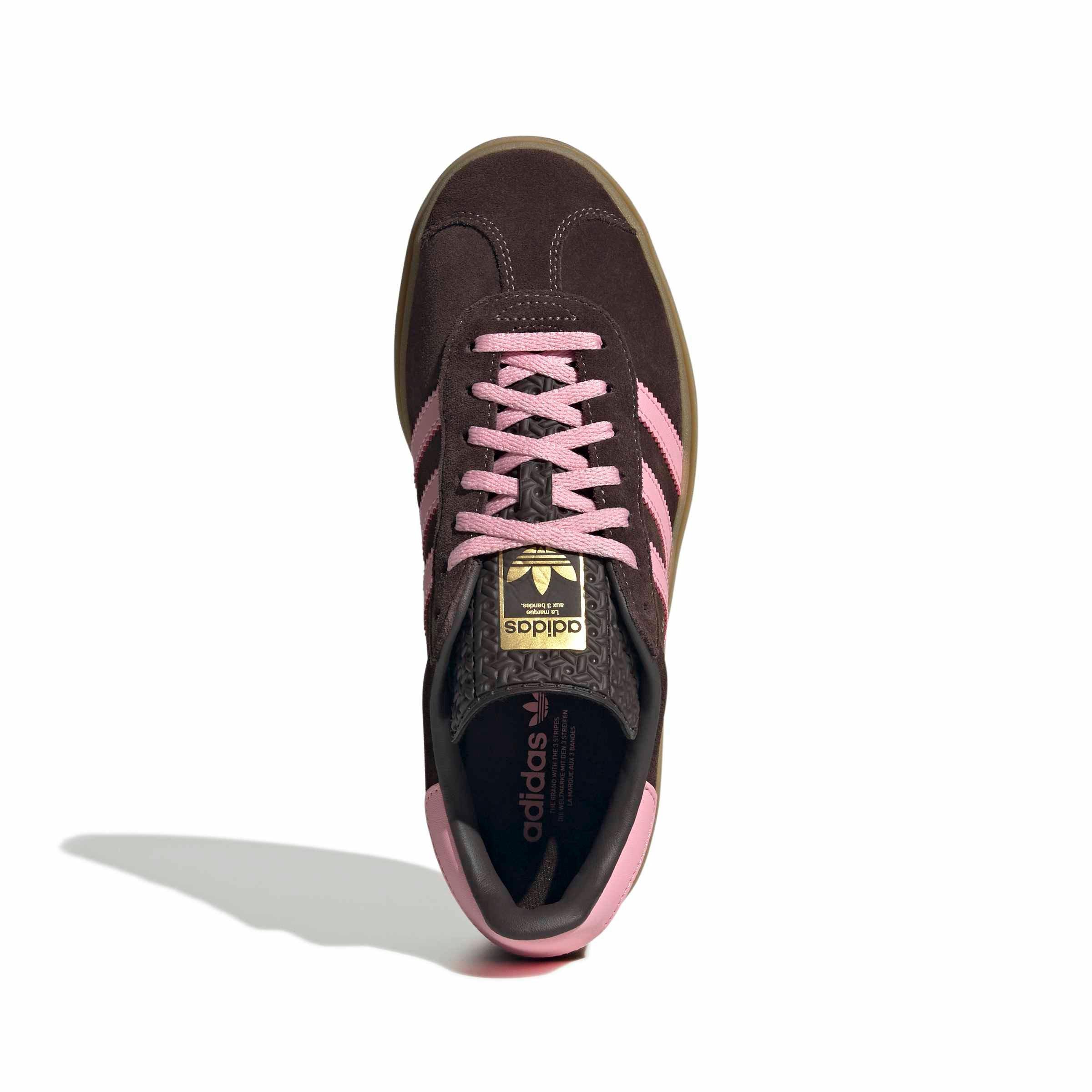 adidas Originals Gazelle Bold "Aurora Coffee/Light Pink/Gold Metallic" Women's Shoe - COFFEE/LT PINK/GOLD Thumbnail View 5