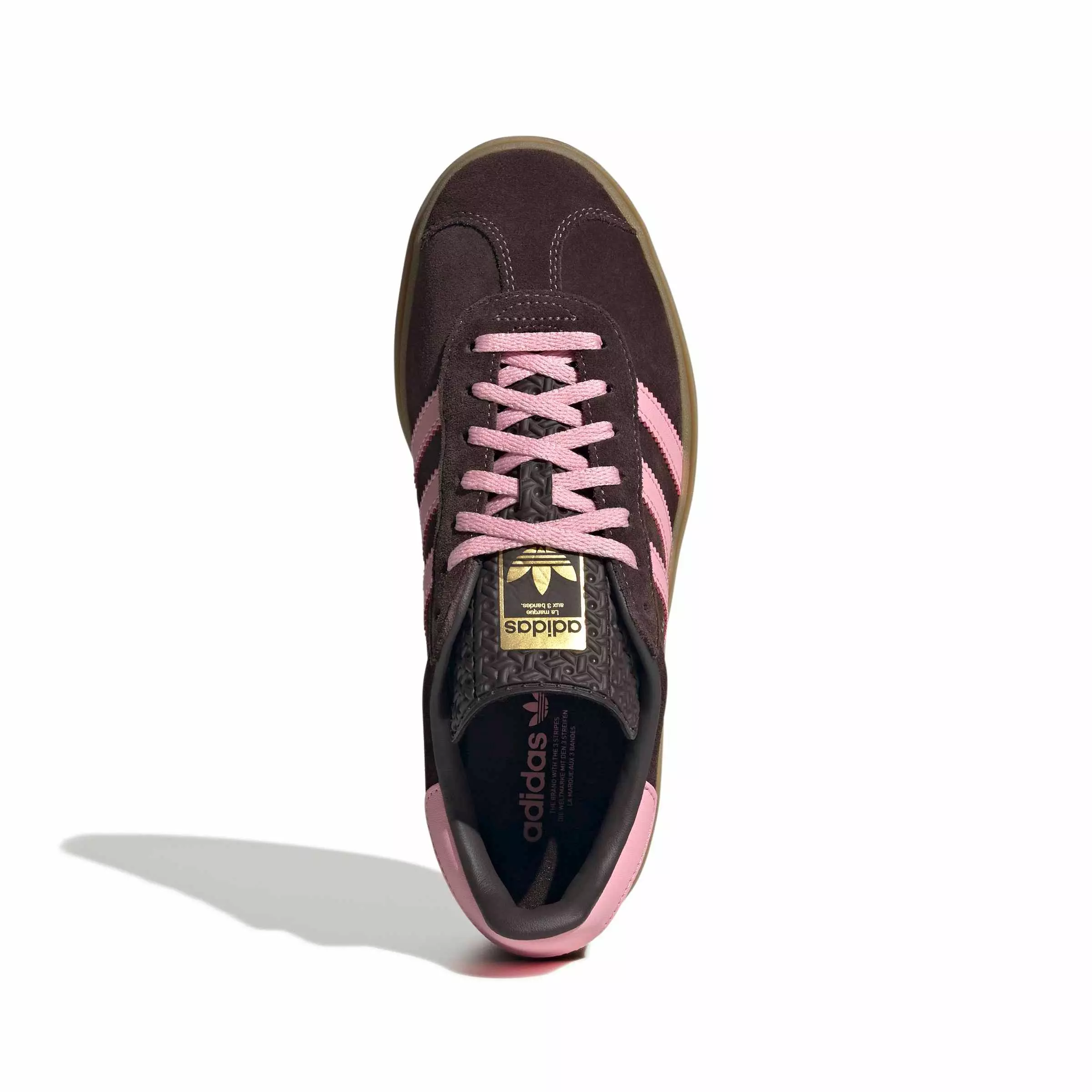 adidas Originals Gazelle Bold "Aurora Coffee/Light Pink/Gold Metallic" Women's Shoe - COFFEE/LT PINK/GOLD