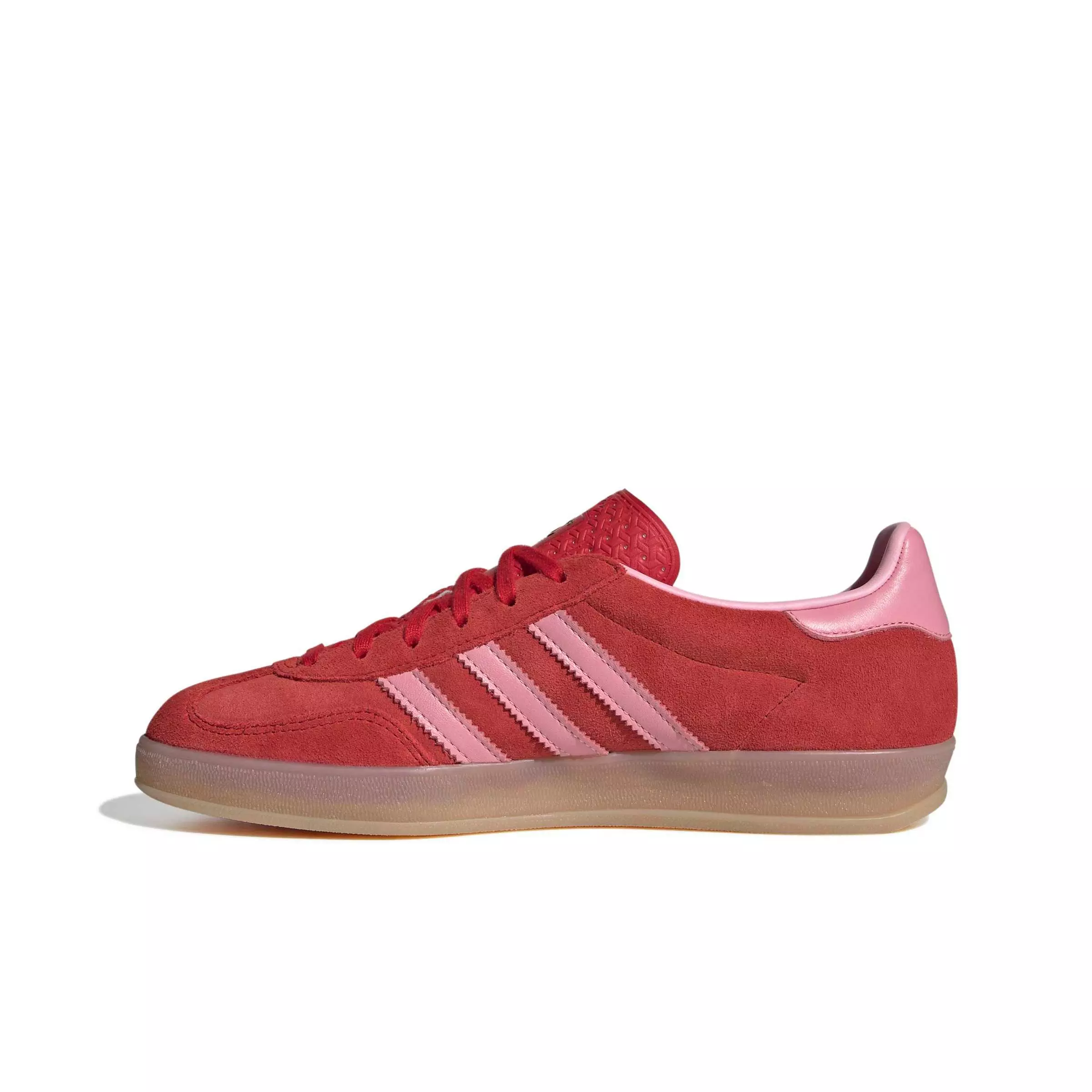 adidas Originals Gazelle Indoor "Better Scarlet/Light Pink/Gum 4" Women's Shoe - SCARLET/LT PINK/GUM