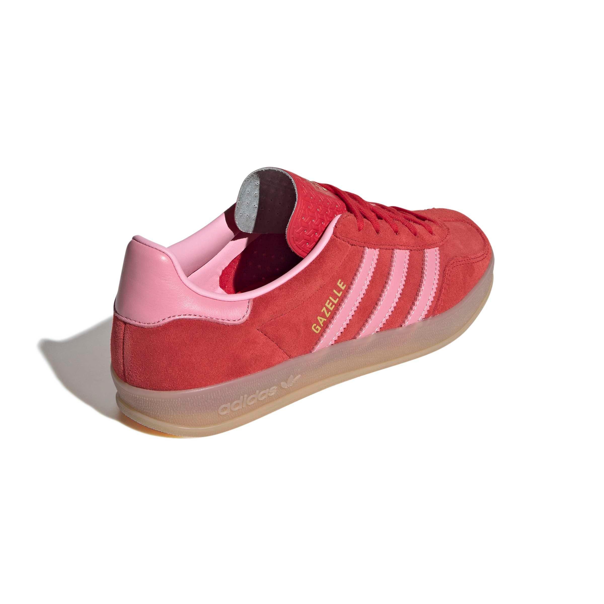 adidas Originals Gazelle Indoor "Better Scarlet/Light Pink/Gum 4" Women's Shoe - SCARLET/LT PINK/GUM Thumbnail View 4