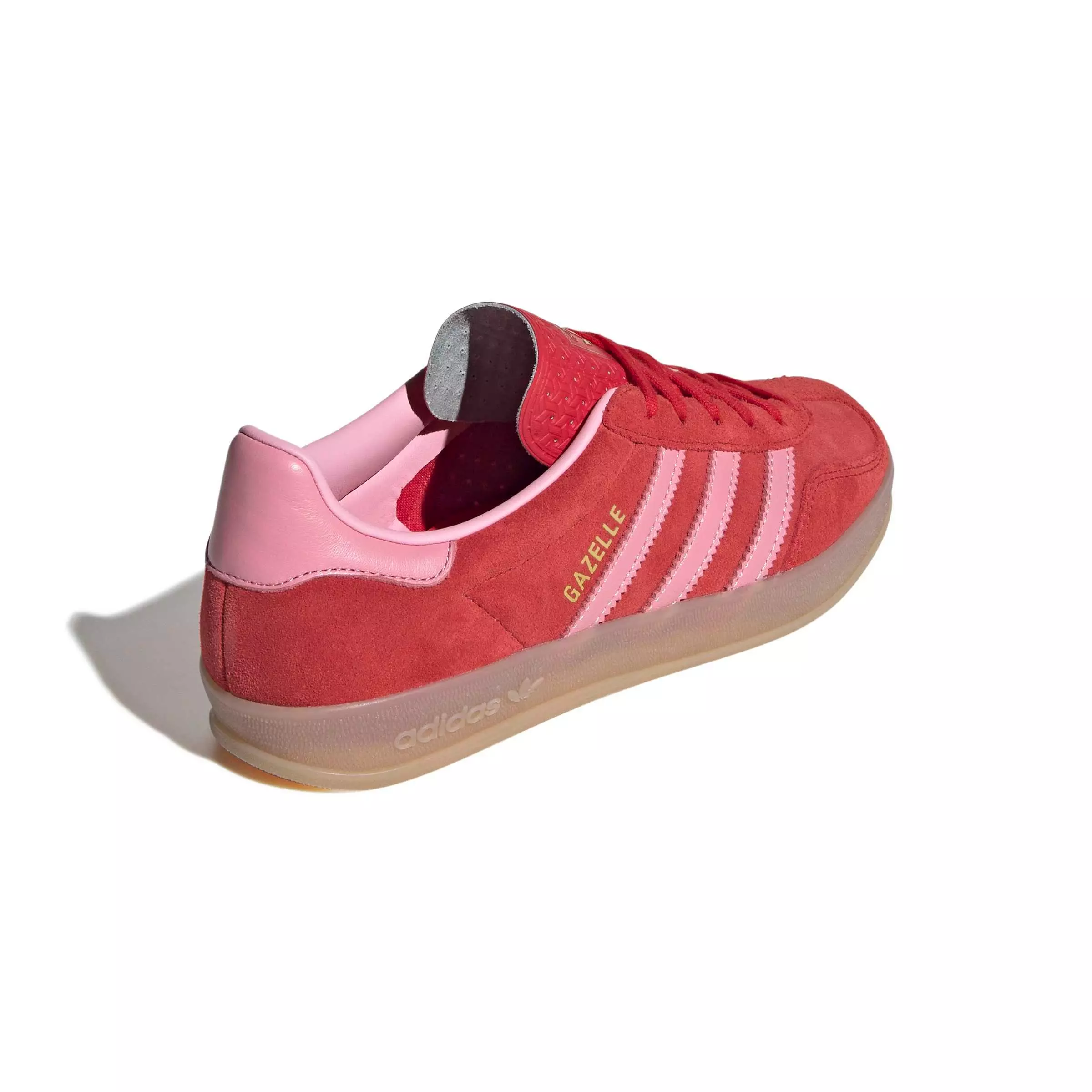 adidas Originals Gazelle Indoor "Better Scarlet/Light Pink/Gum 4" Women's Shoe - SCARLET/LT PINK/GUM