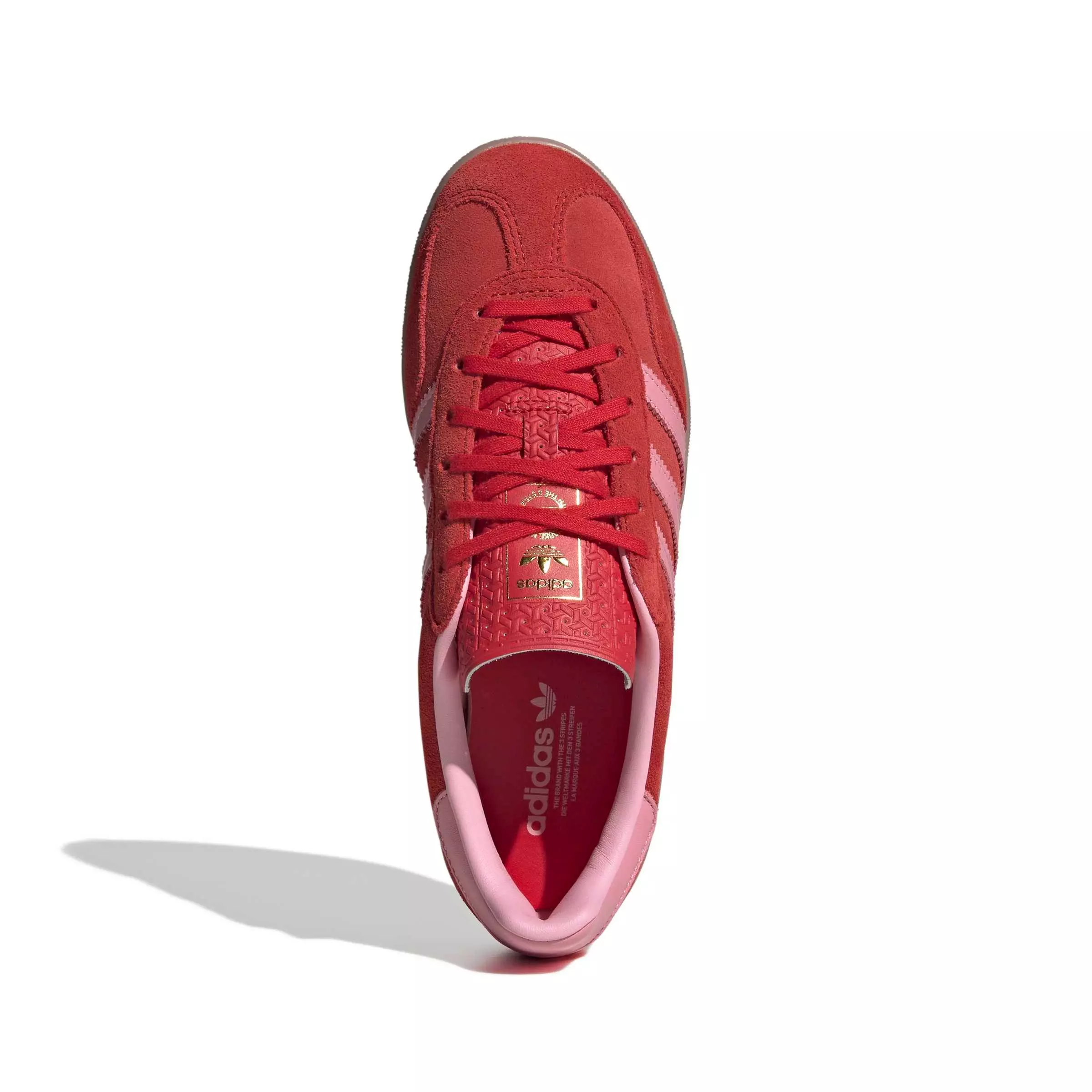 adidas Originals Gazelle Indoor "Better Scarlet/Light Pink/Gum 4" Women's Shoe - SCARLET/LT PINK/GUM
