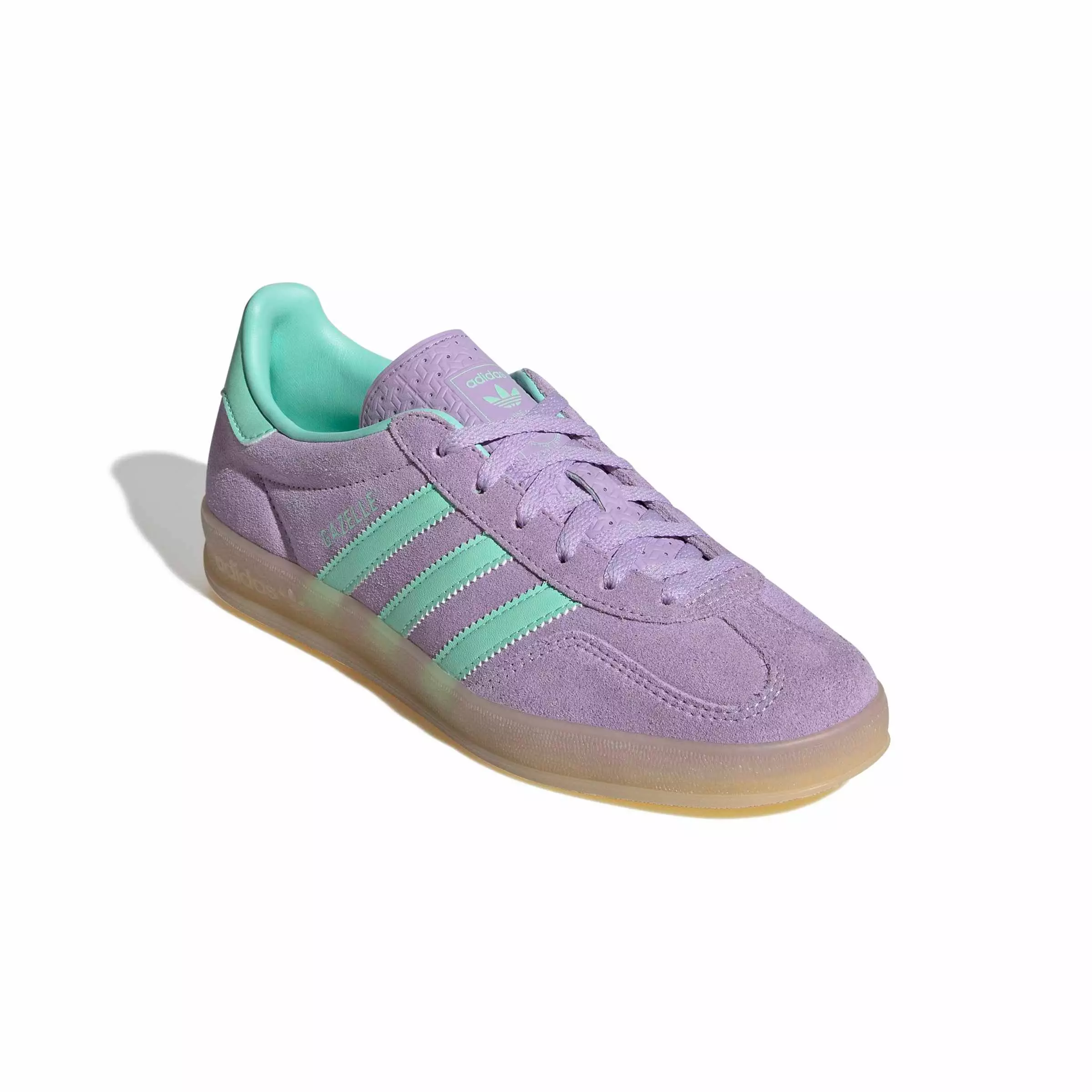 adidas Originals Gazelle Indoor "Powder Plum/Easy Green/Gum 3" Women's Shoe - PLUM/GREEN/GUM