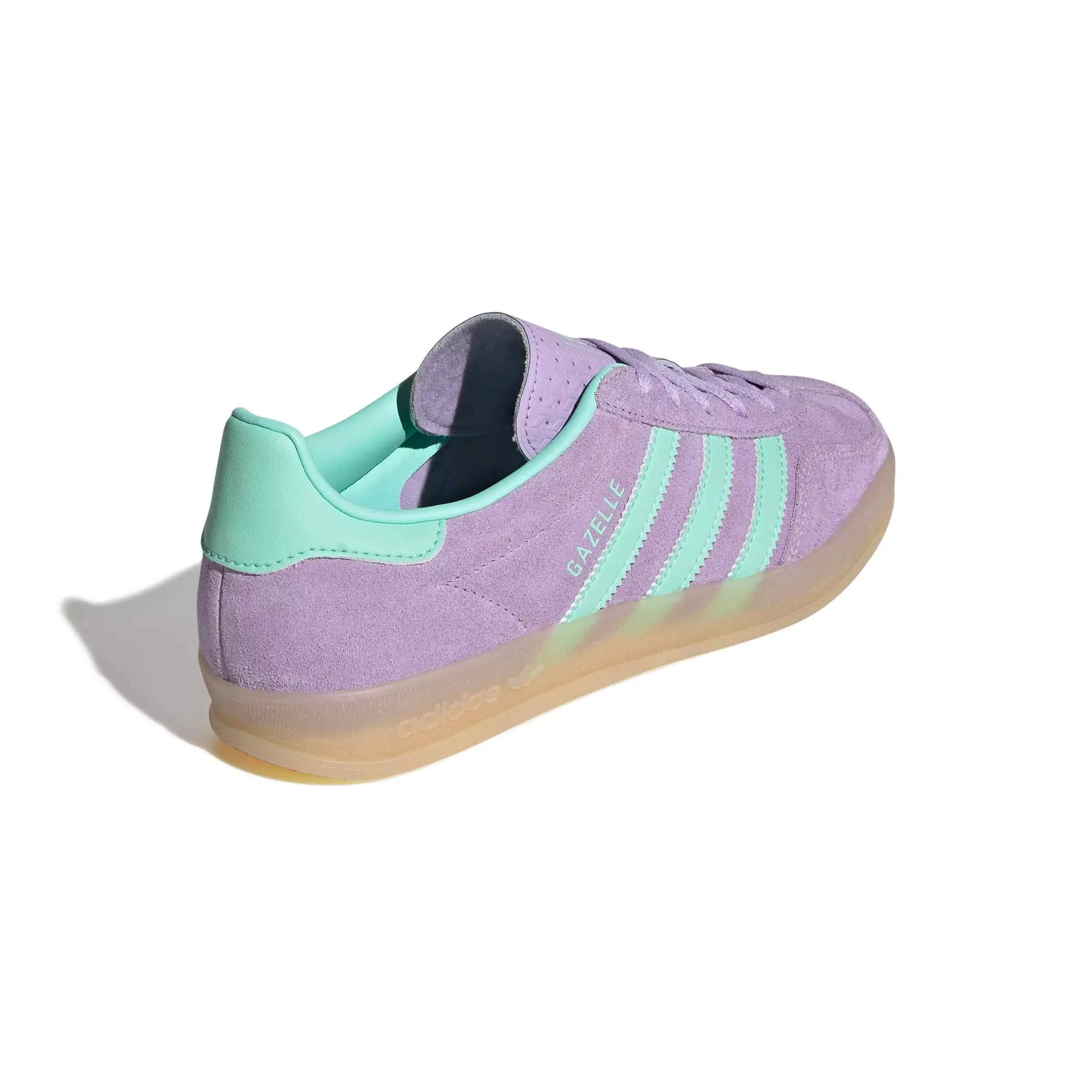 adidas Originals Gazelle Indoor "Powder Plum/Easy Green/Gum 3" Women's Shoe - PLUM/GREEN/GUM