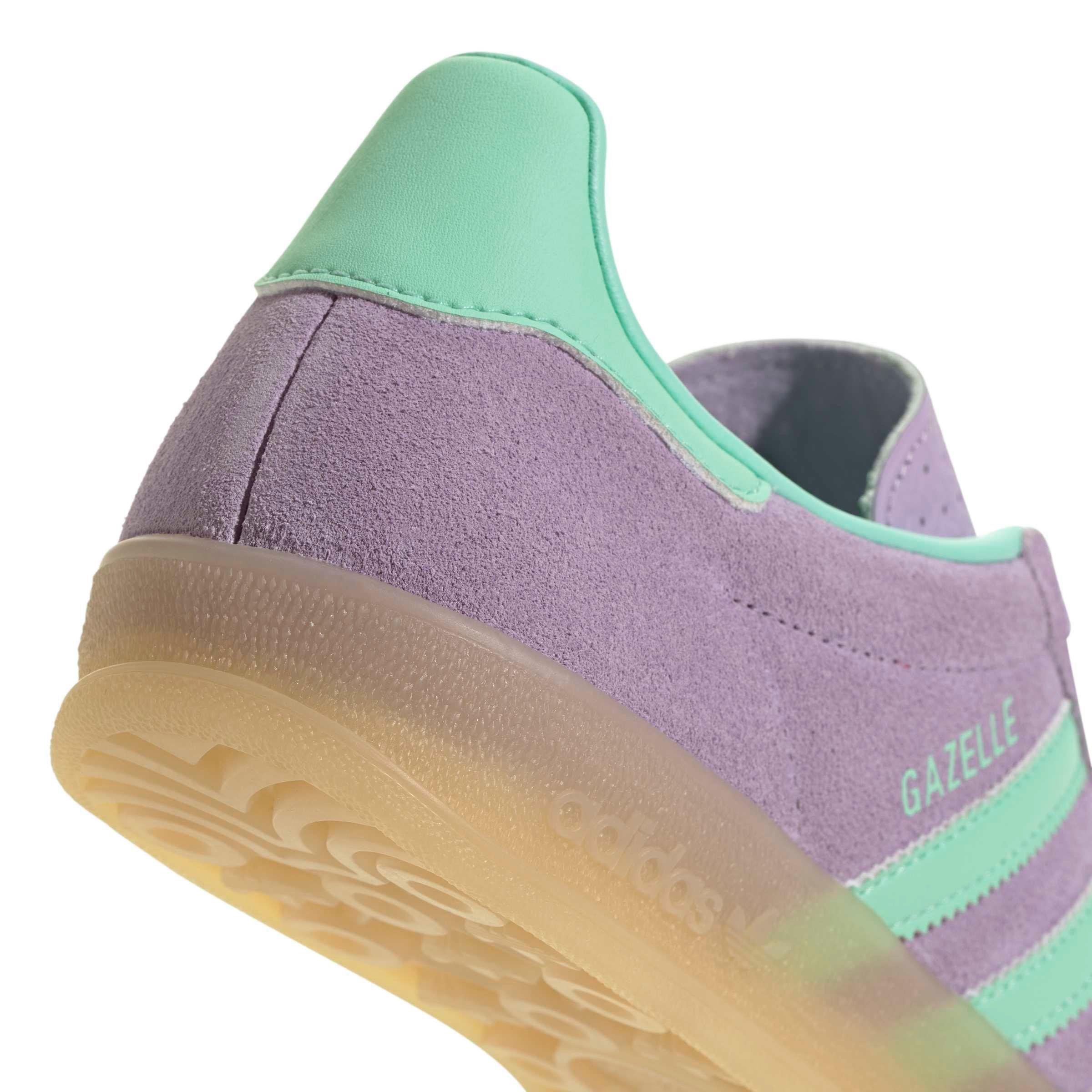adidas Originals Gazelle Indoor "Powder Plum/Easy Green/Gum 3" Women's Shoe - PLUM/GREEN/GUM Thumbnail View 8