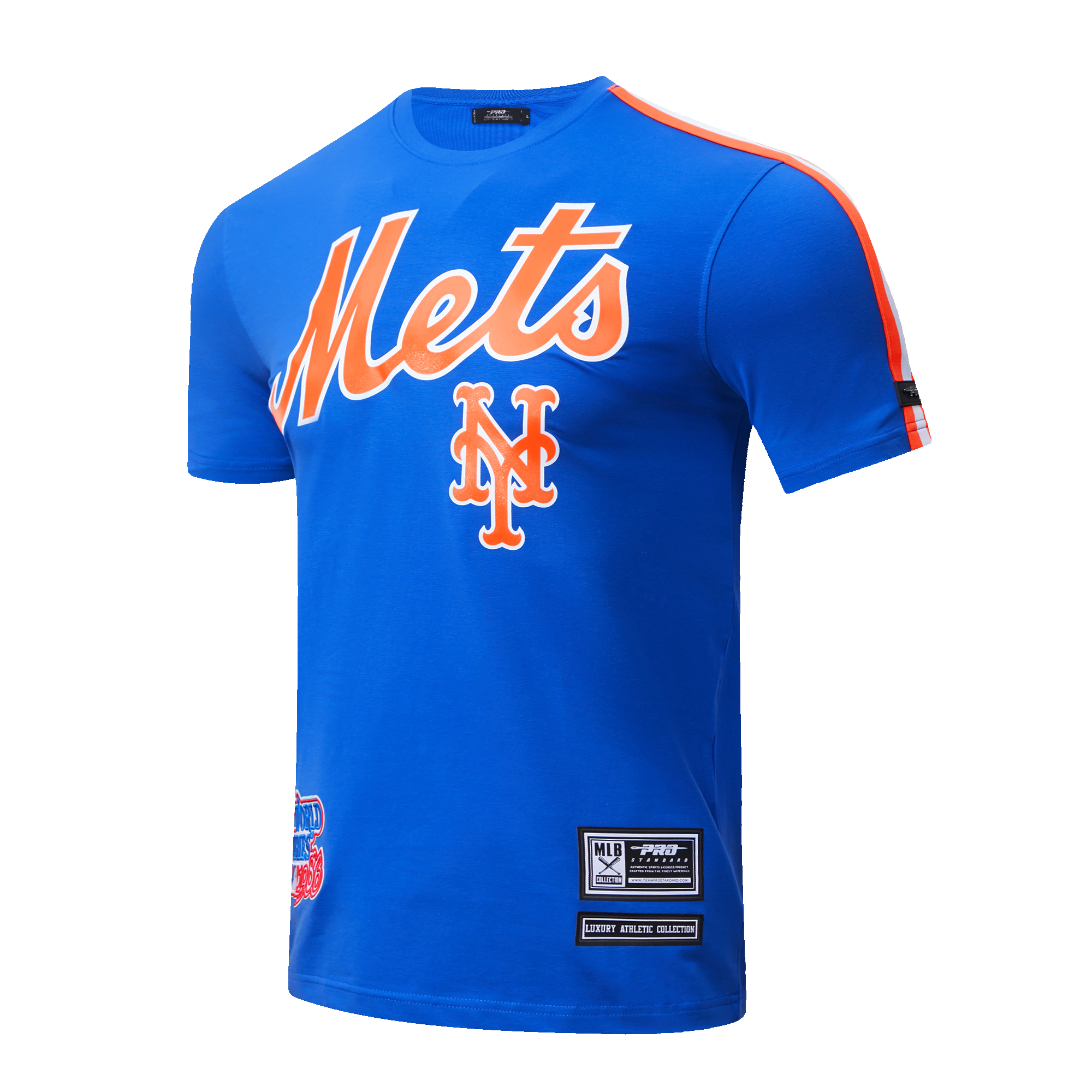 Pro Standard Men's New York Mets Logo Pro Taping Top - Royal/Orange - ROYAL/ORANGE