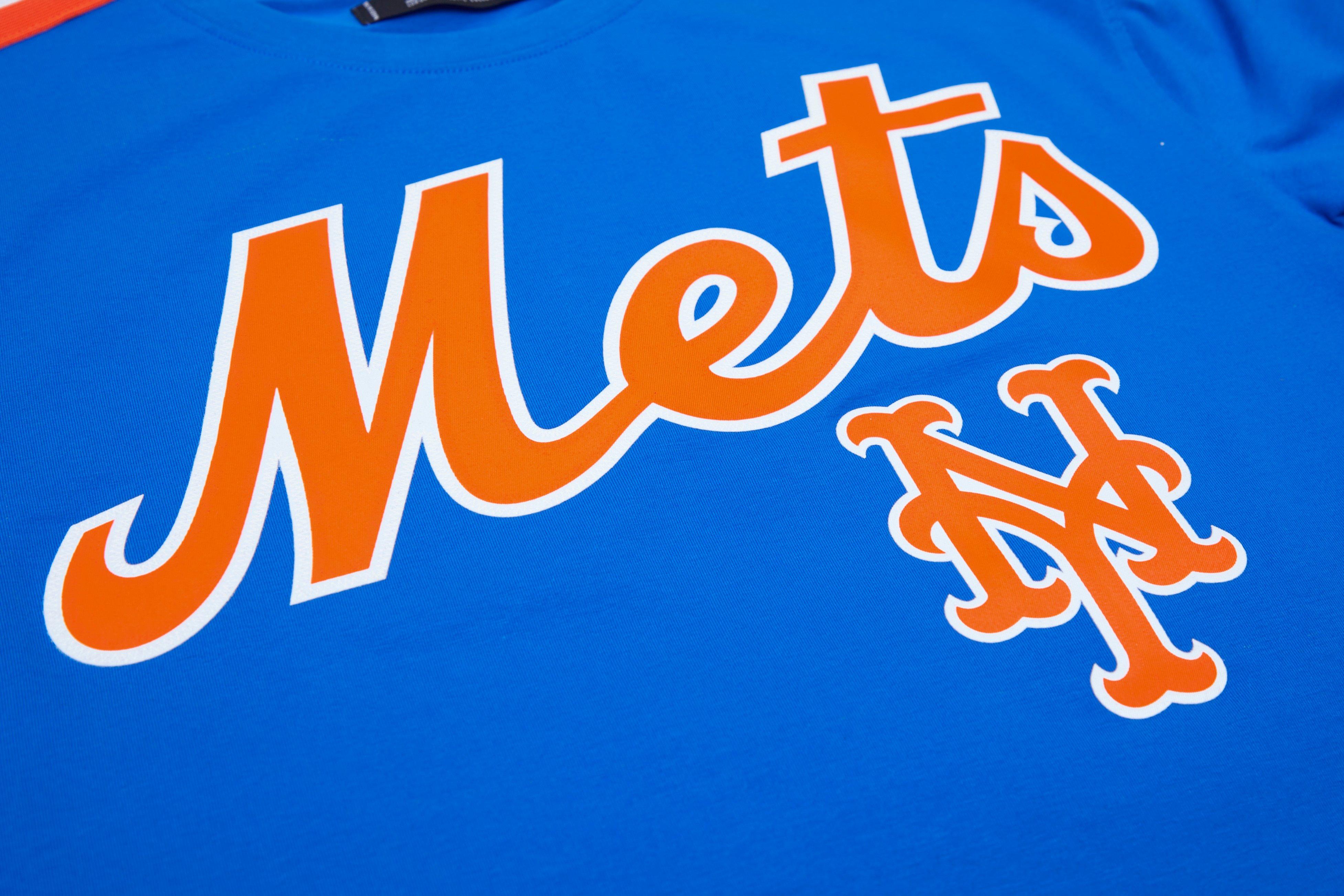 Pro Standard Men's New York Mets Logo Pro Taping Top - Royal/Orange - ROYAL/ORANGE