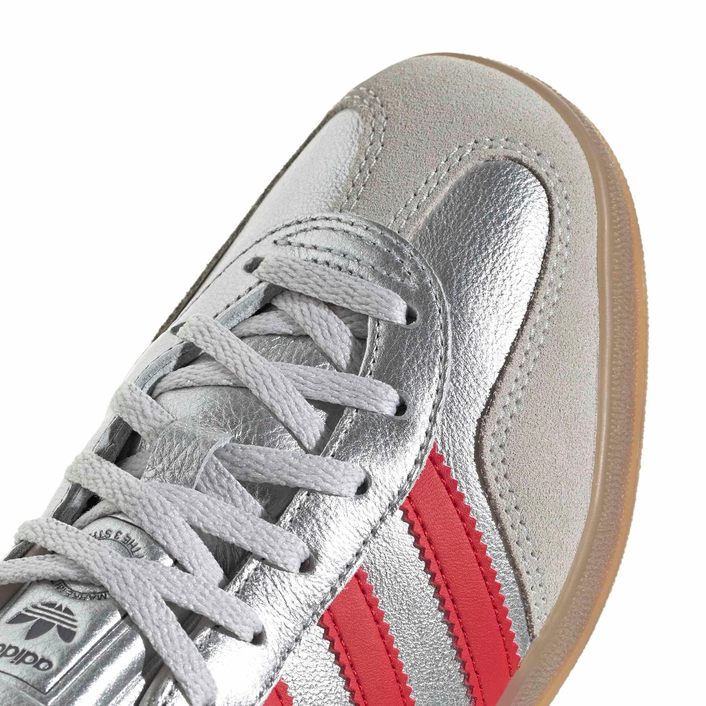 adidas Originals Gazelle Indoor "Silver Metallic/Better Scarlet/Grey One" Women's Shoe - SILVER/SCARLET/GREY Thumbnail View 8