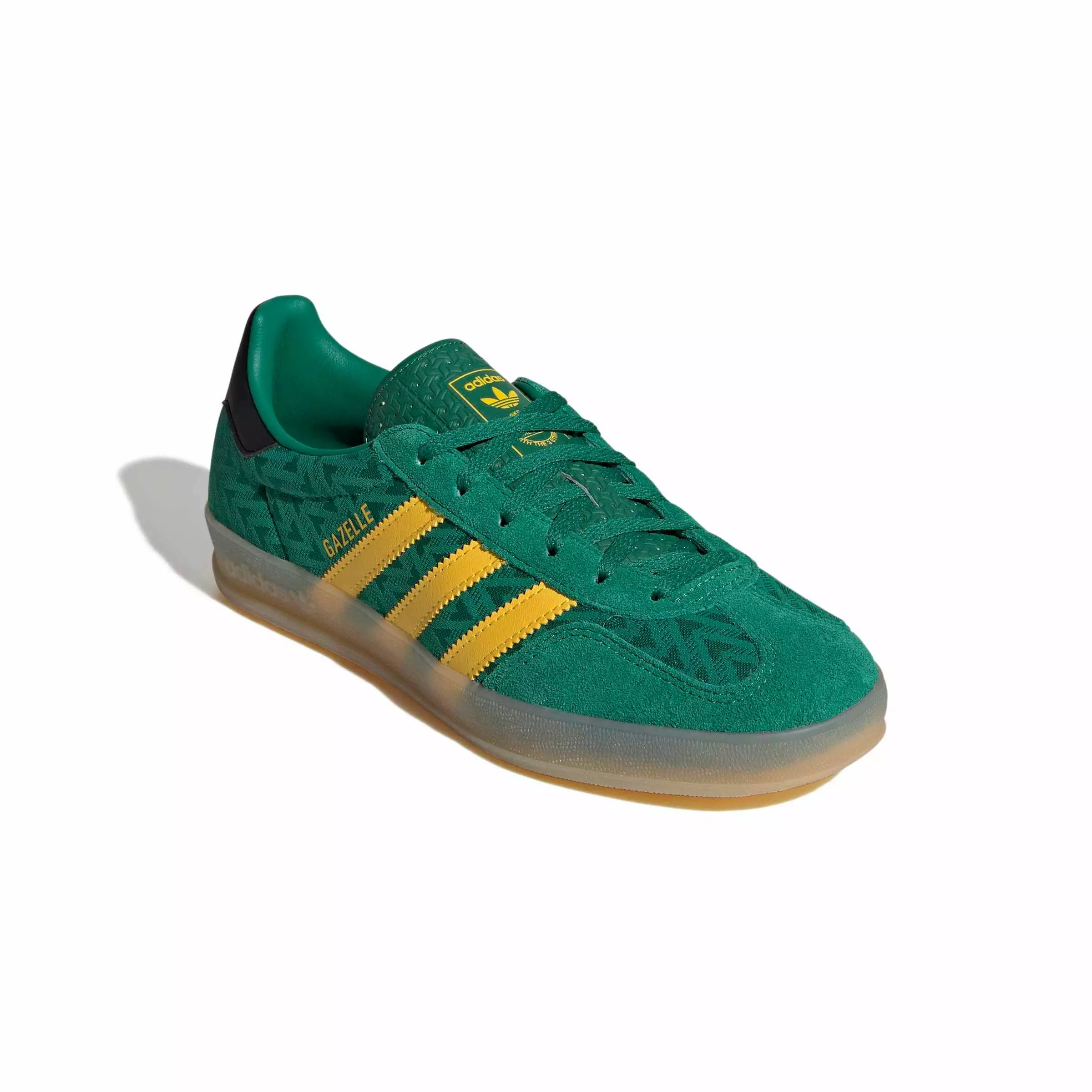 adidas Originals Gazelle Indoor "Bold Green/Eqt Yellow/Gum 3" Women's Shoe - GREEN/YELLOW/GUM