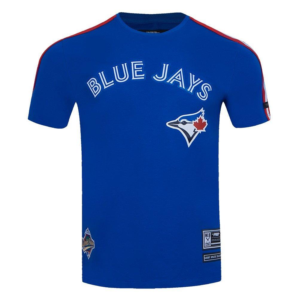 Pro Standard Men's MLB Toronto Blue Jays Classic Mesh Single Jersey Striped Top - Royal/Red - ROYAL/RED