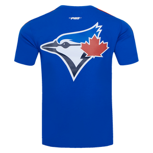 Pro Standard Men's MLB Toronto Blue Jays Classic Mesh Single Jersey Striped Top - Royal/Red - ROYAL/RED