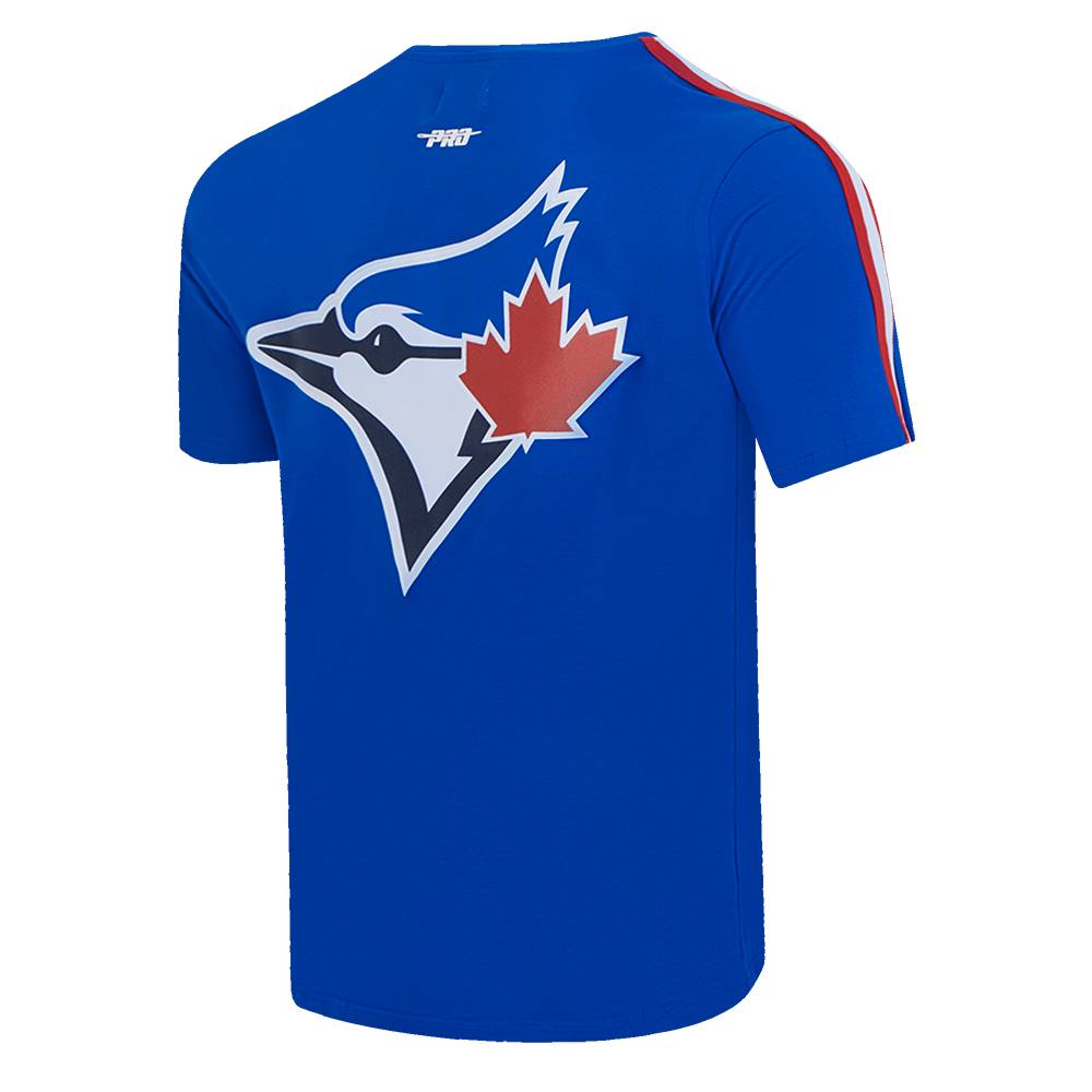 Pro Standard Men's MLB Toronto Blue Jays Classic Mesh Single Jersey Striped Top - Royal/Red - ROYAL/RED