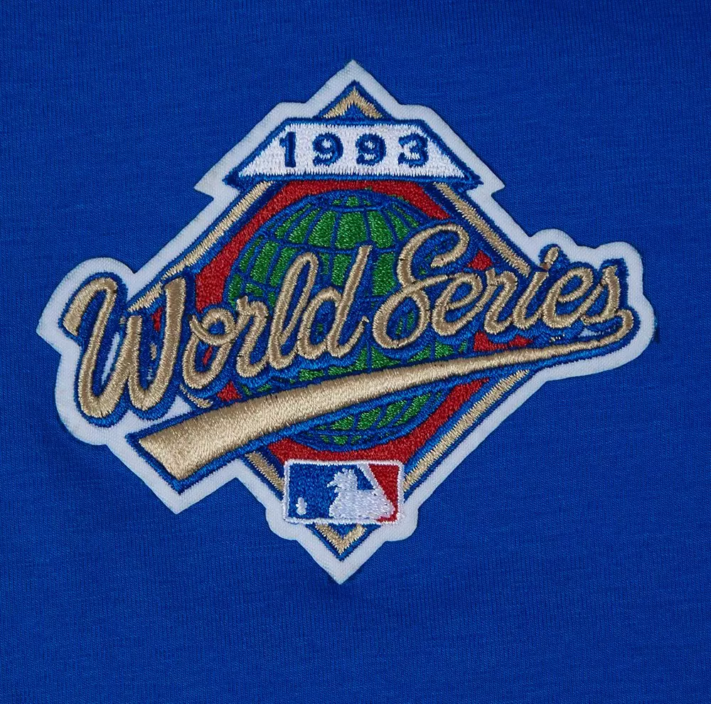 Pro Standard Men's MLB Toronto Blue Jays Classic Mesh Single Jersey Striped Top - Royal/Red - ROYAL/RED
