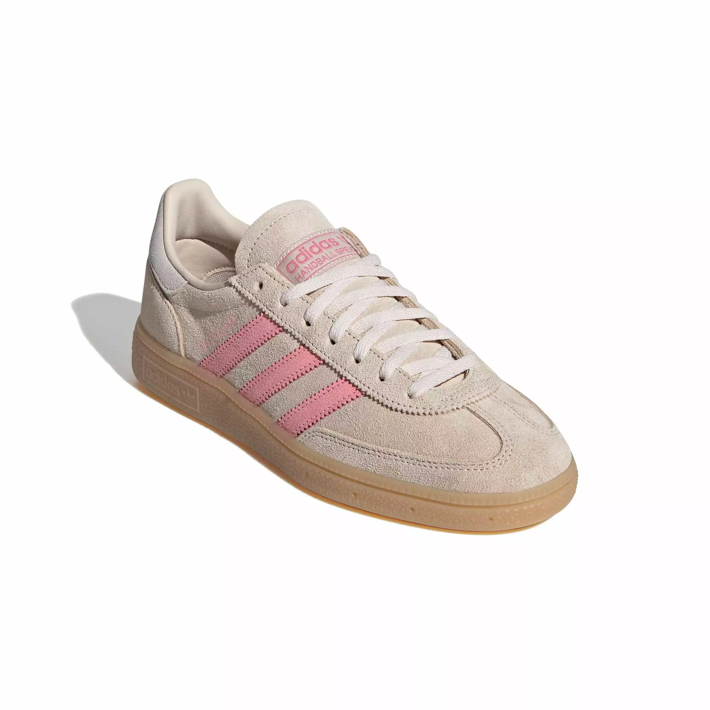 adidas Originals Handball Spezial "Crystal Linen/Pink Spark/Wonder White" Women's Shoe - LINEN/PINK/WHITE