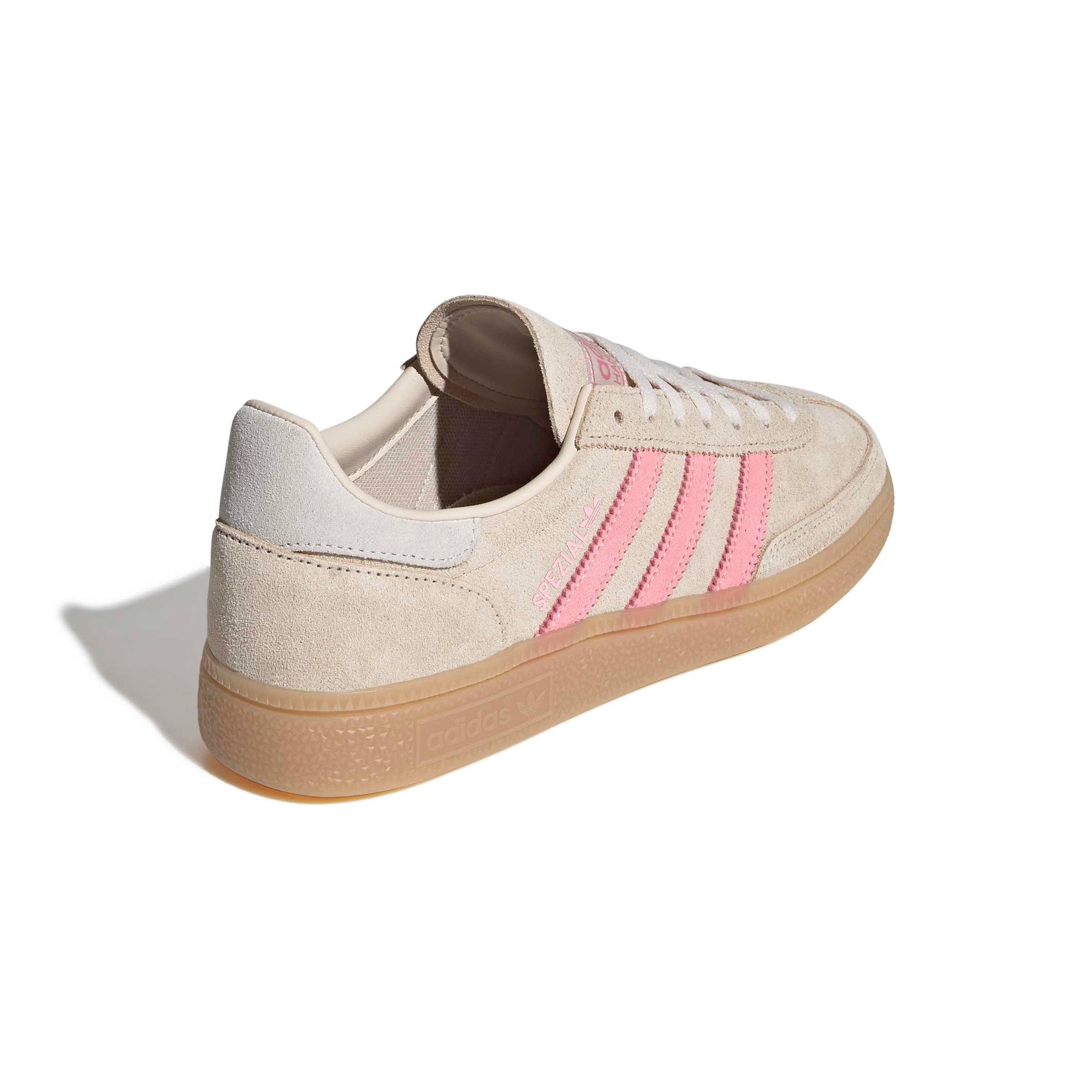 adidas Originals Handball Spezial "Crystal Linen/Pink Spark/Wonder White" Women's Shoe - LINEN/PINK/WHITE Thumbnail View 4