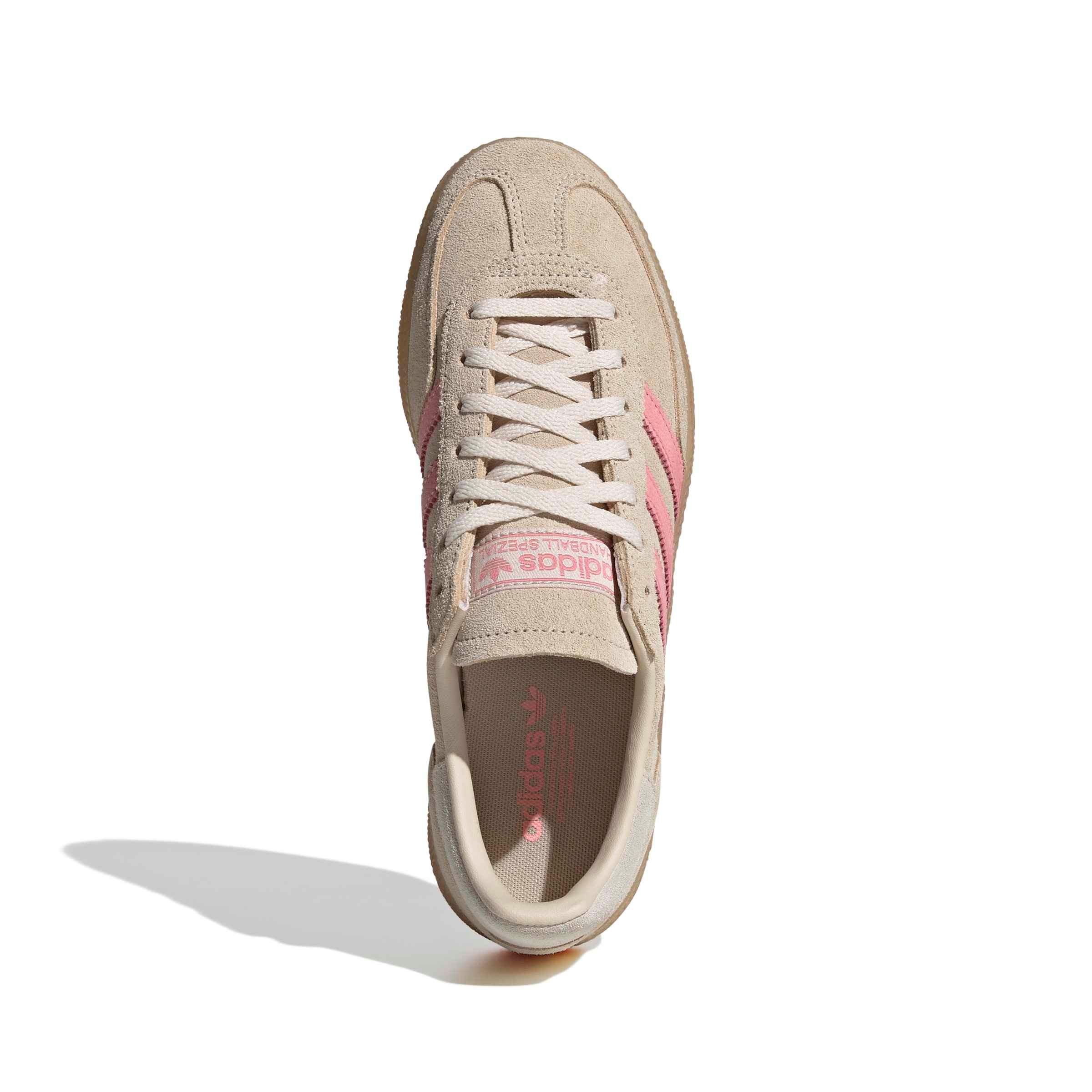 adidas Originals Handball Spezial "Crystal Linen/Pink Spark/Wonder White" Women's Shoe - LINEN/PINK/WHITE Thumbnail View 5