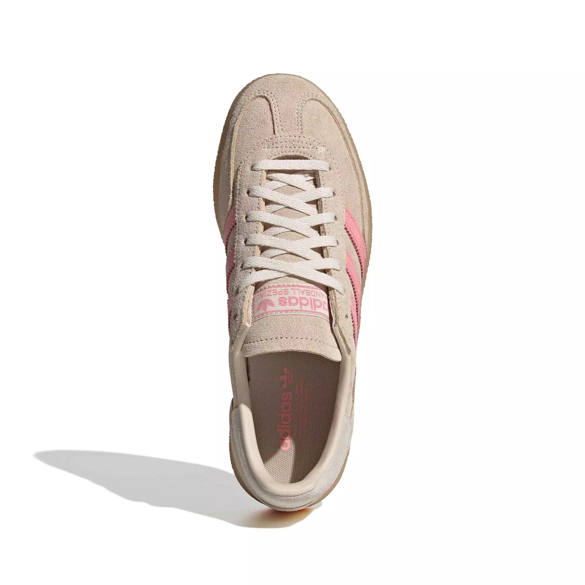 adidas Originals Handball Spezial "Crystal Linen/Pink Spark/Wonder White" Women's Shoe - LINEN/PINK/WHITE