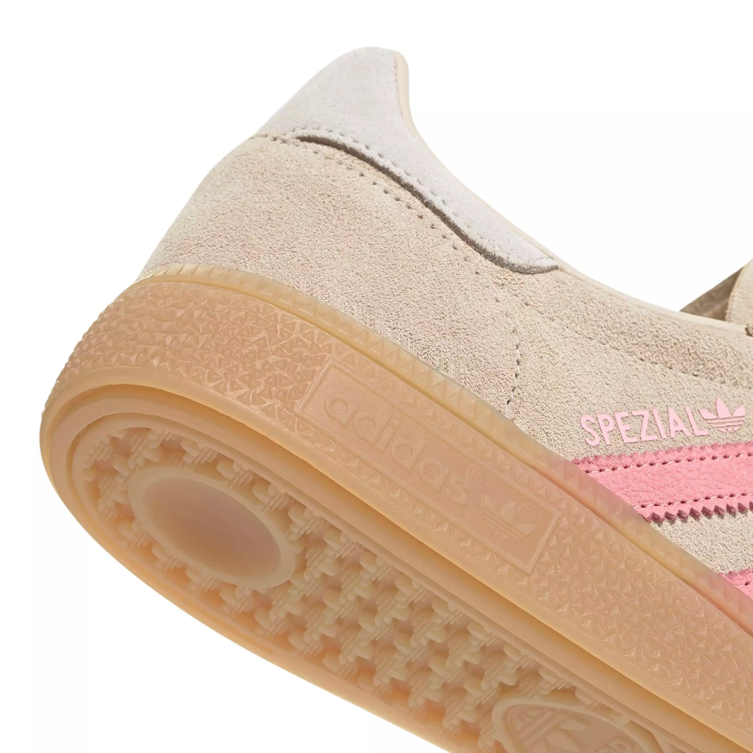 adidas Originals Handball Spezial "Crystal Linen/Pink Spark/Wonder White" Women's Shoe - LINEN/PINK/WHITE