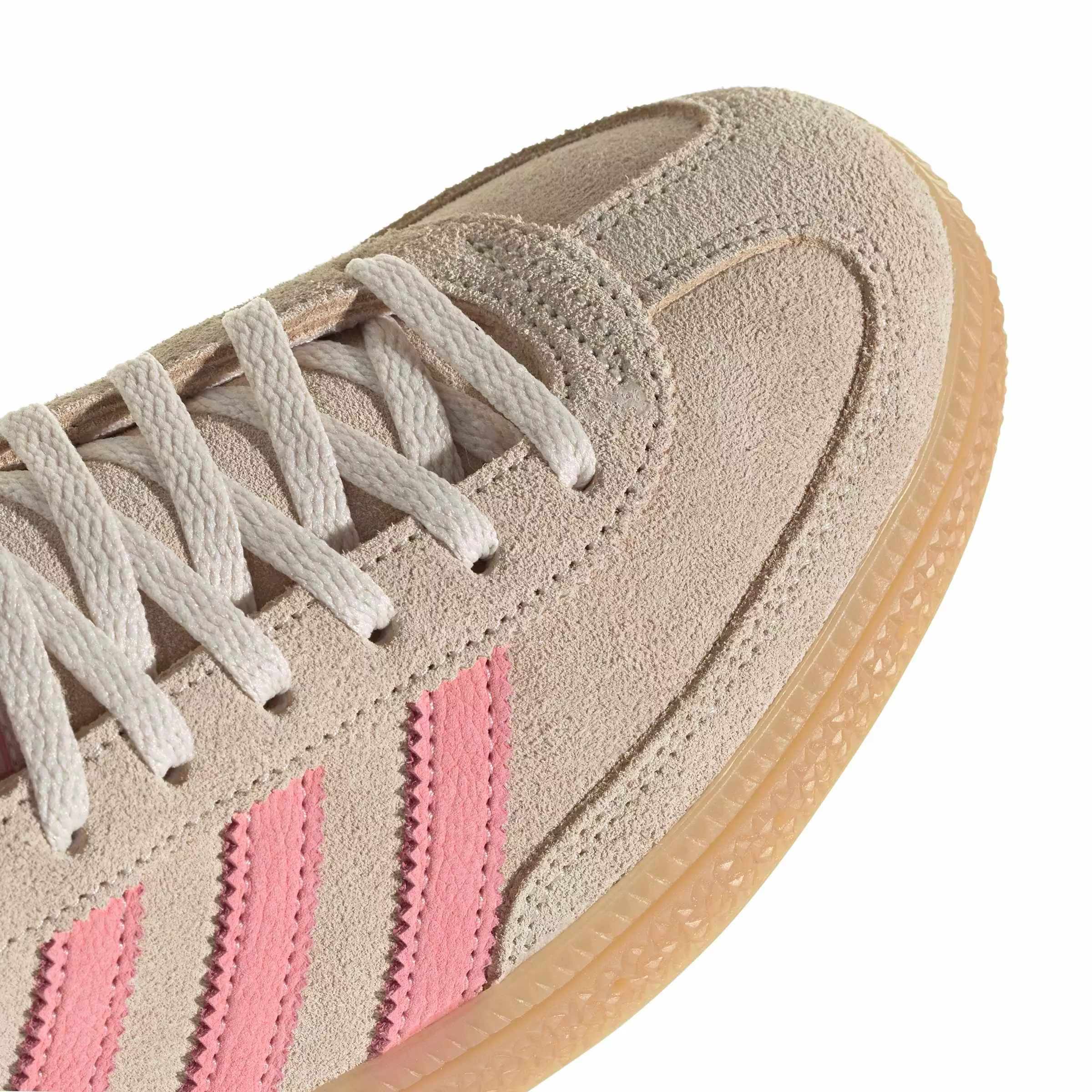 adidas Originals Handball Spezial "Crystal Linen/Pink Spark/Wonder White" Women's Shoe - LINEN/PINK/WHITE