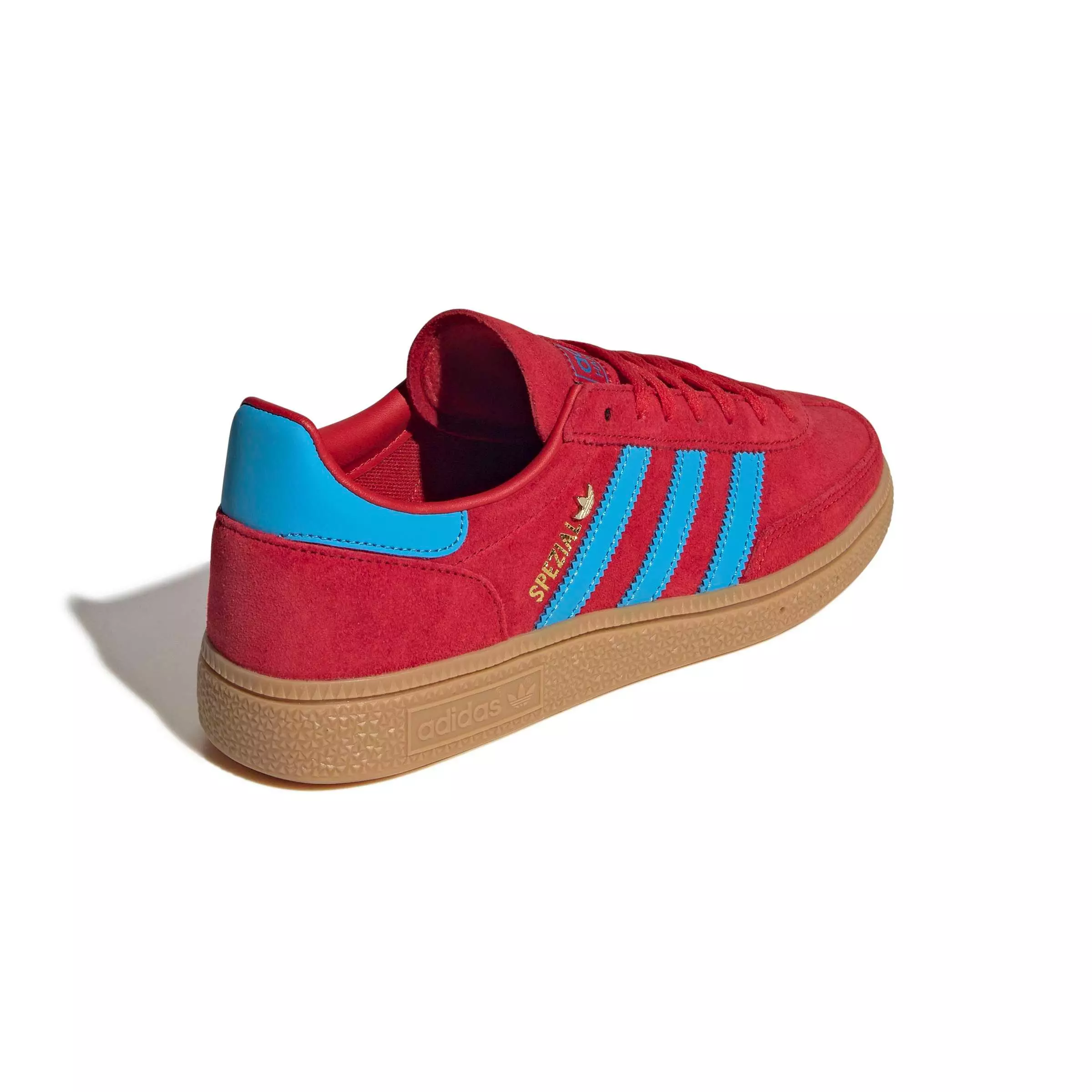 adidas Originals Handball Spezial "Better Scarlet/Lucid Aquamarine/Gold Metallic" Women's Shoe - SCARLET/AQUAMARINE/GOLD