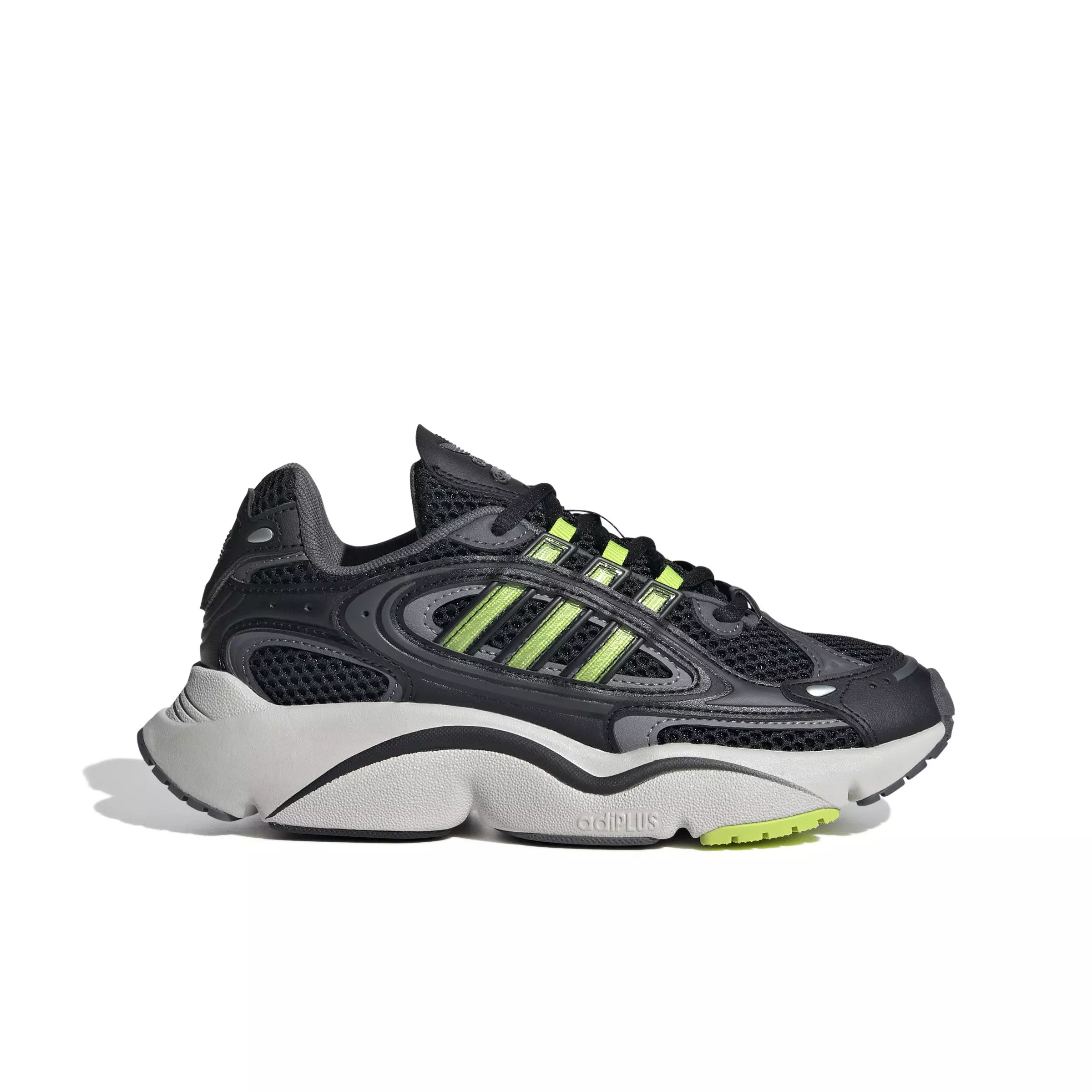 adidas Originals Ozmillen "Core Black/Solar Slime/Grey Five" Grade School Boys' Shoe - BLACK/SLIME/GREY