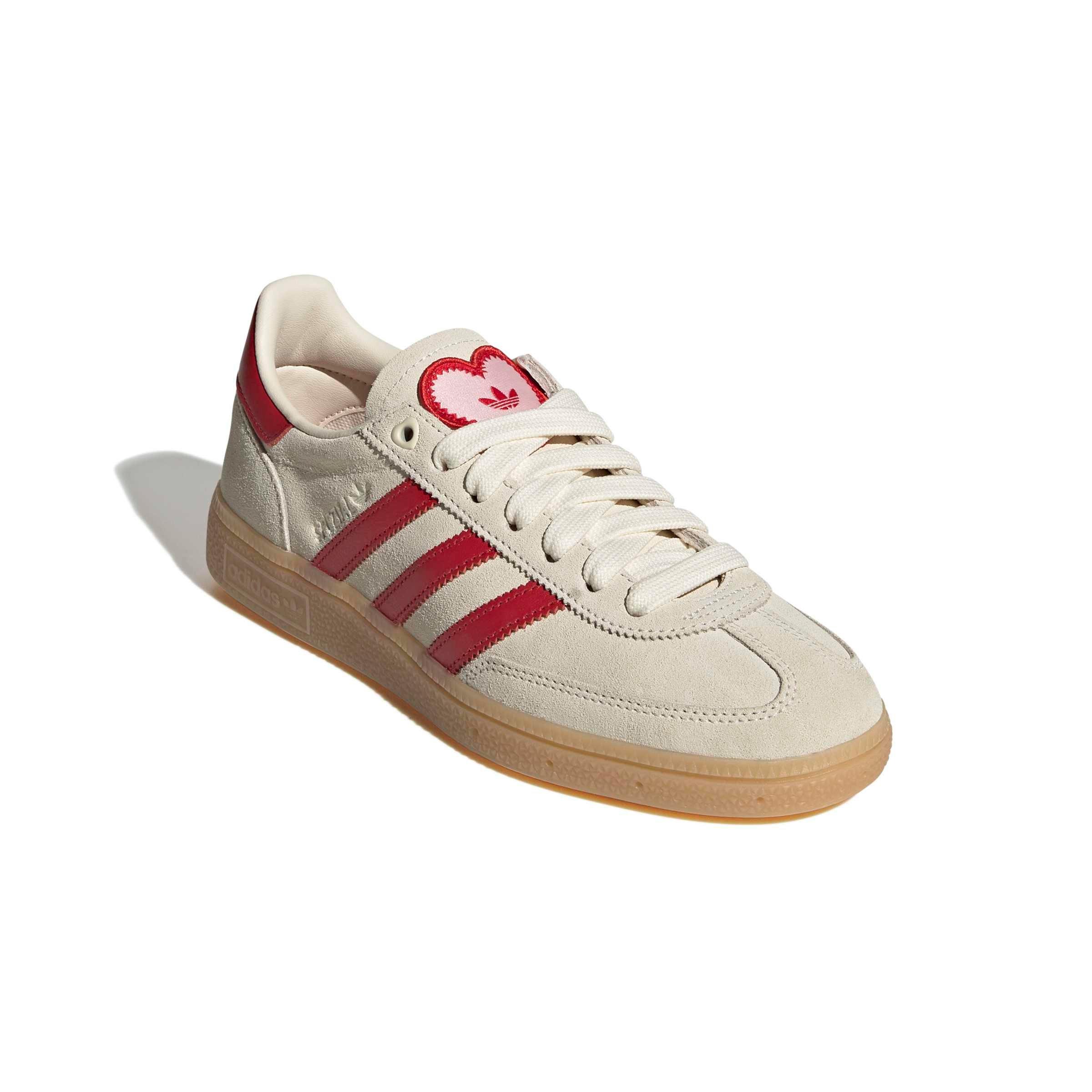 adidas Originals Handball Spezial "Cream White/Better Scarlet/Sandy Pink" Women's Shoe - CREAM/SCARLET/PINK Thumbnail View 3