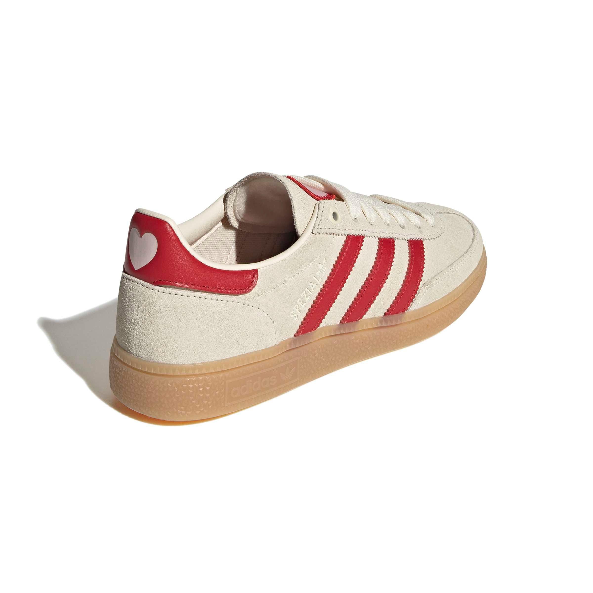 adidas Originals Handball Spezial "Cream White/Better Scarlet/Sandy Pink" Women's Shoe - CREAM/SCARLET/PINK Thumbnail View 4